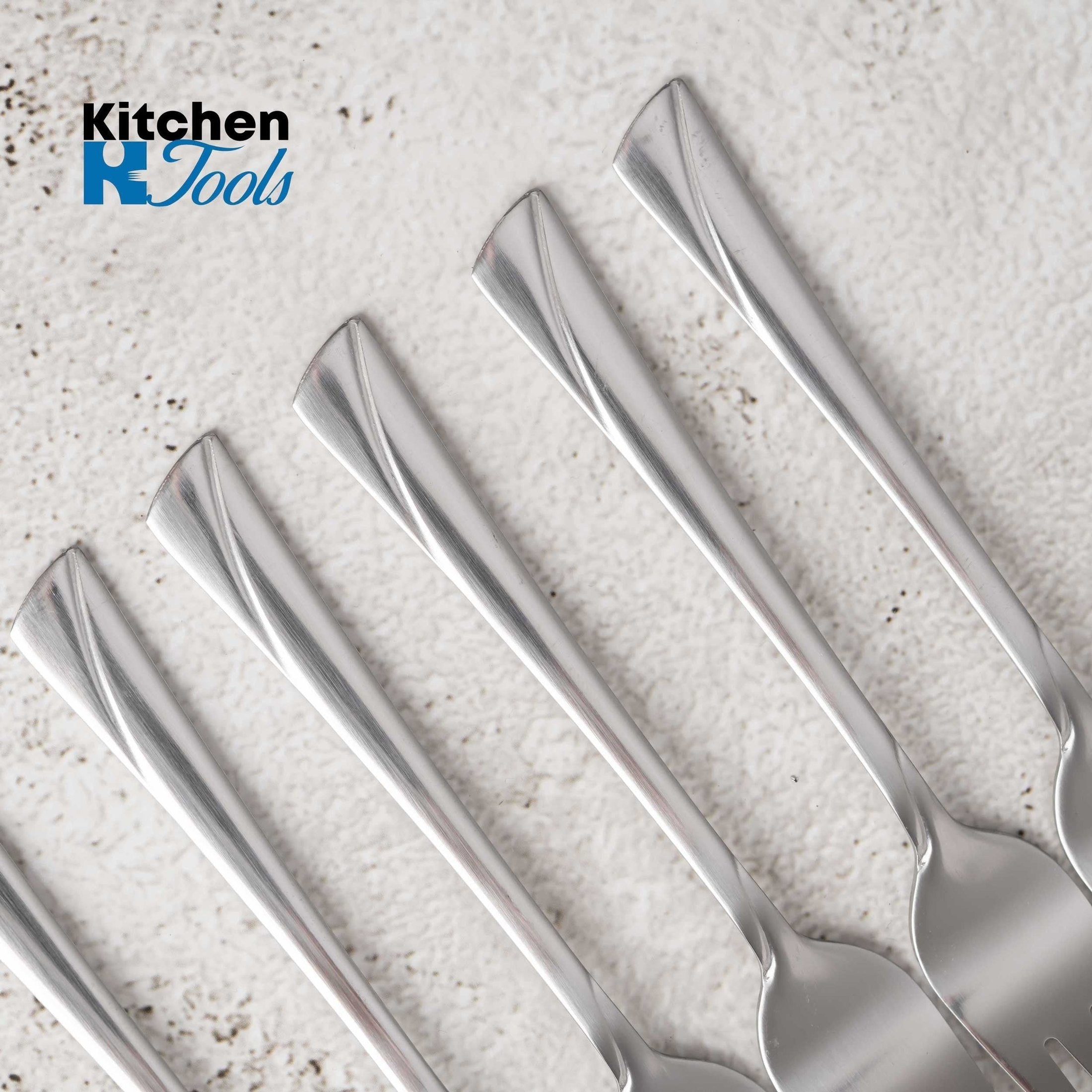 Set 6 furculițe desert, oțel inoxidabil lucios