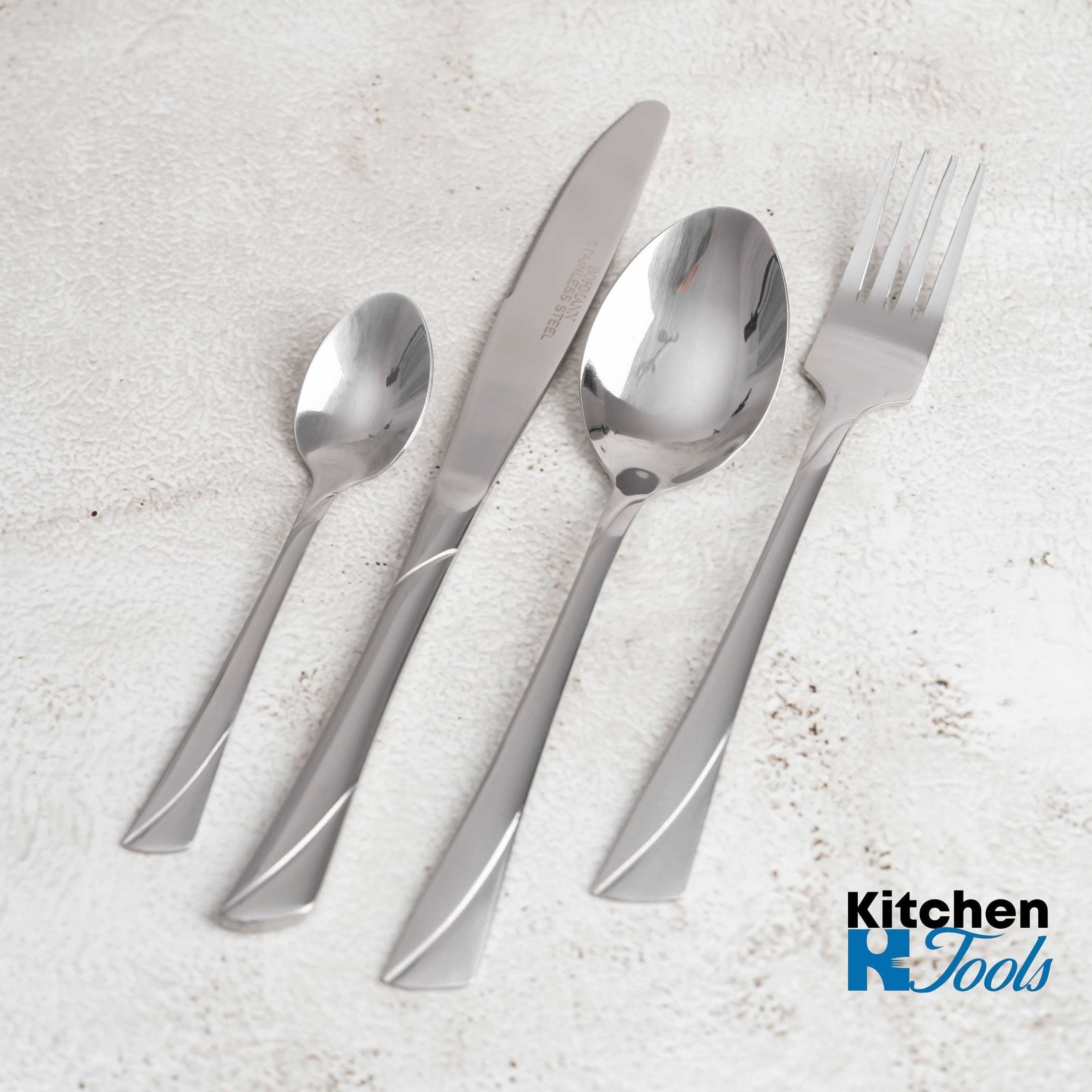 Set 6 Linguri Inox Lucios Argintiu