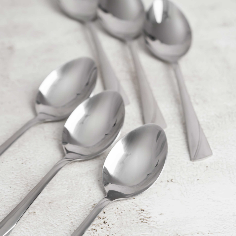 Set 6 Linguri Inox Lucios Argintiu