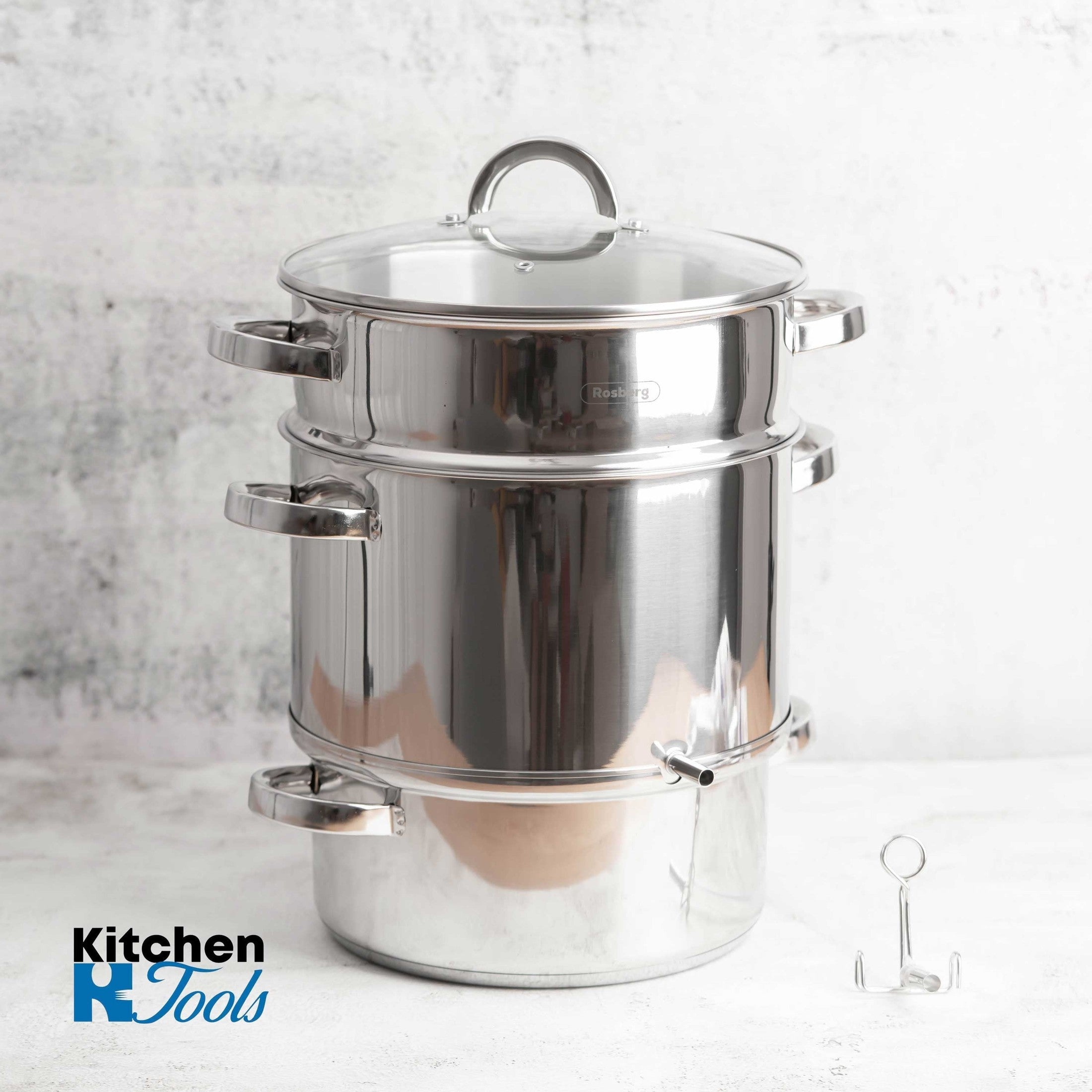 Set Oale Rosberg, Inducție, 3 piese, 5L, Inox