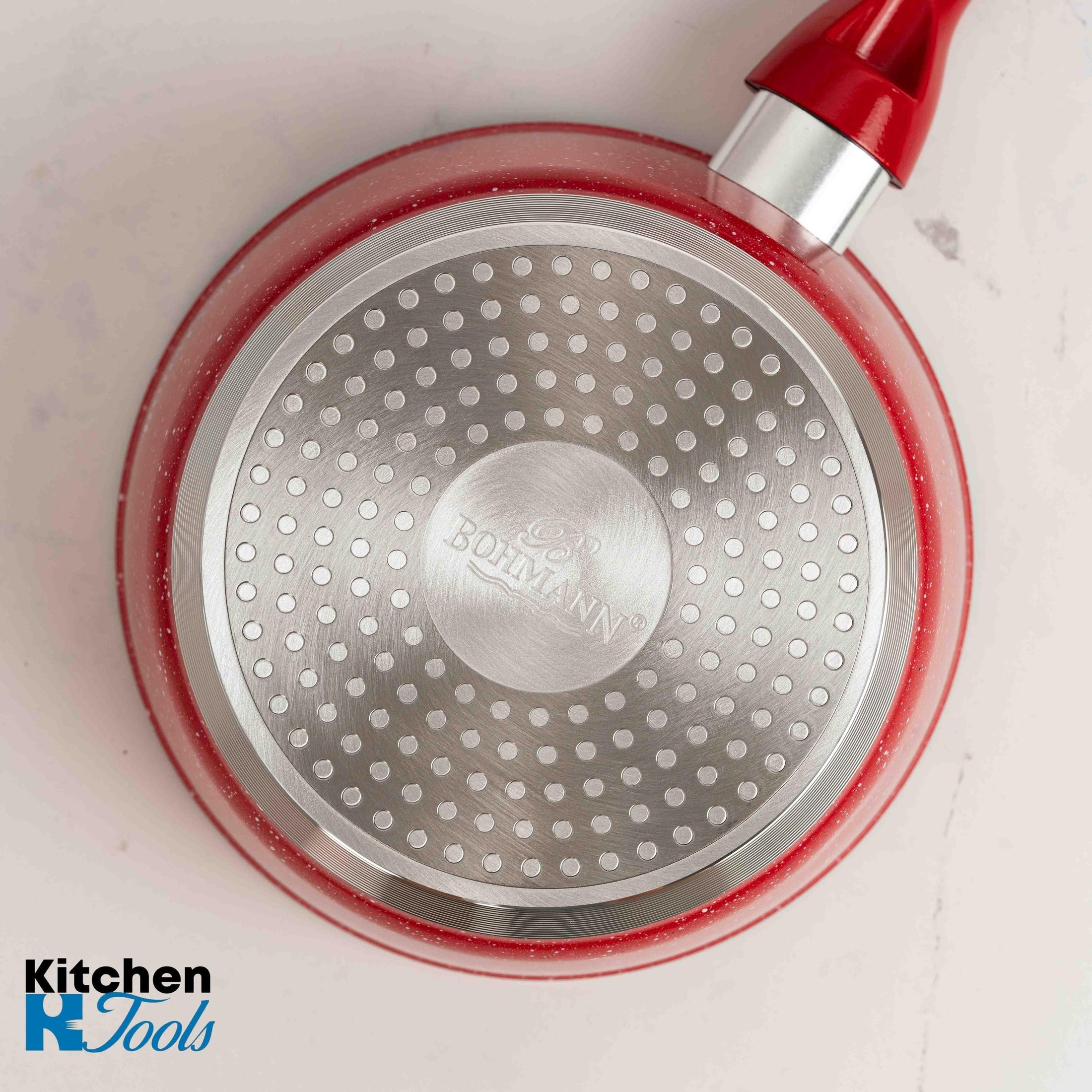 Cratiță GOLDMANN roșie marmorată 1.4L Inducție