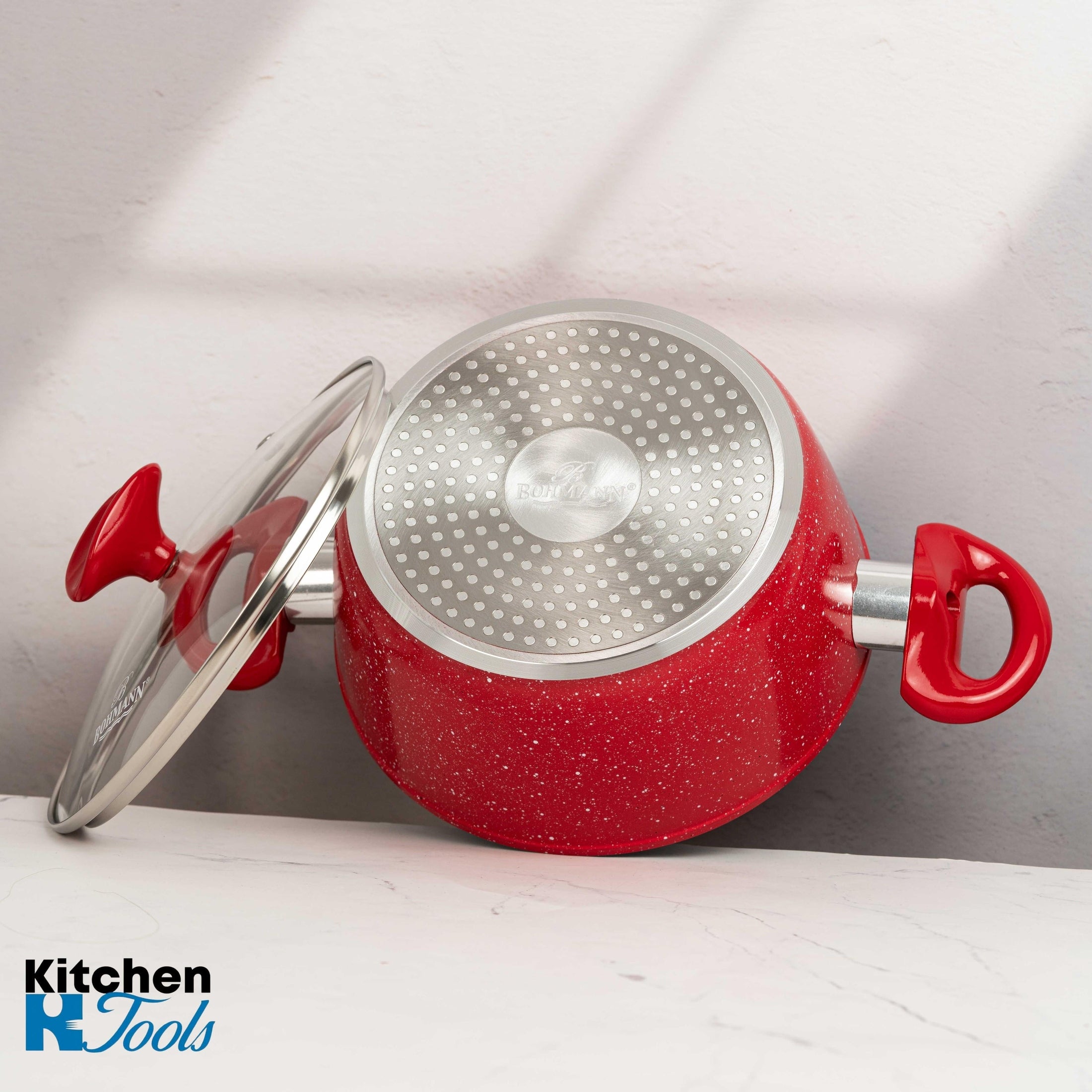 Cratiță 2.2L Goldmann Marmorată Roșie