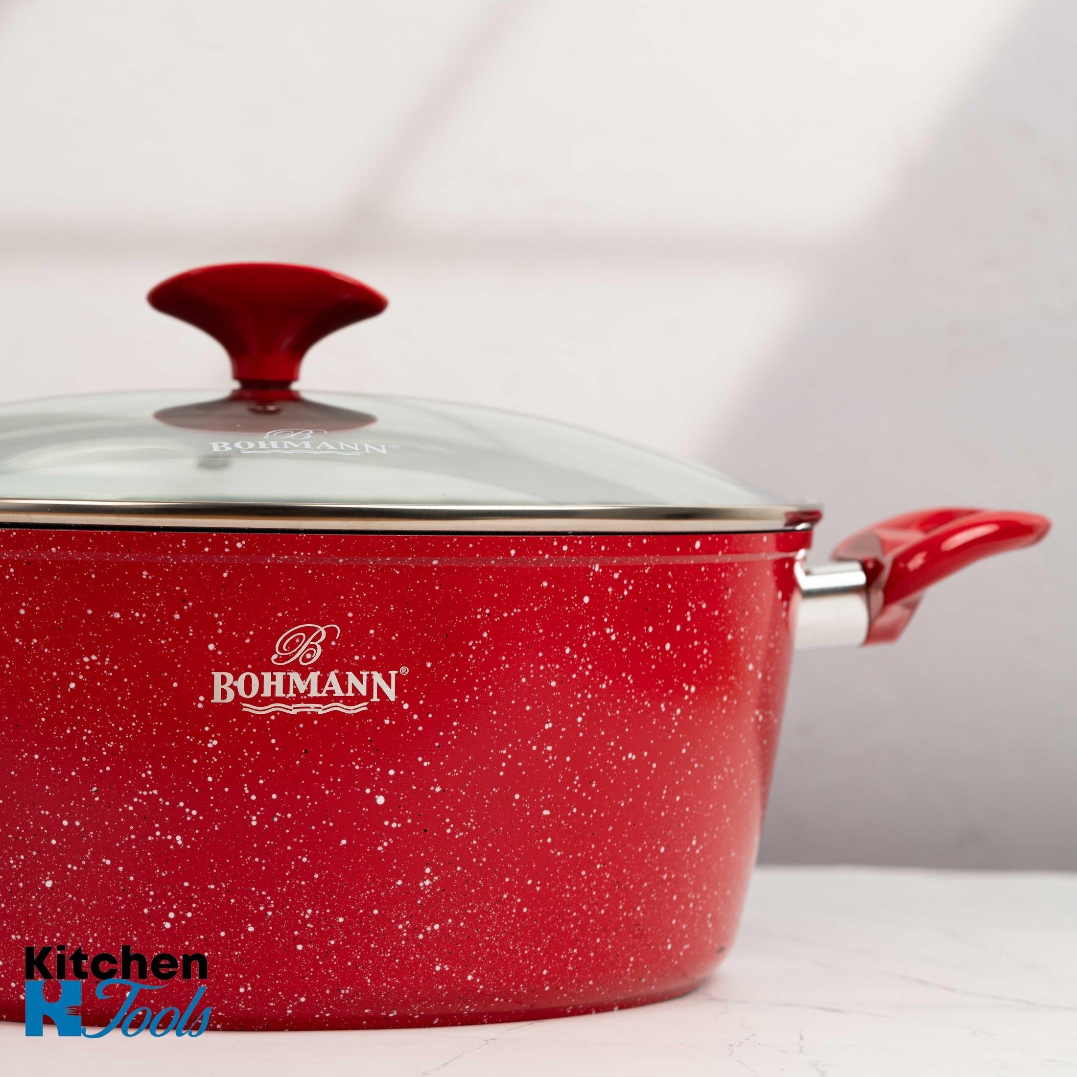 Cratiță Goldmann 2.6L Roșie, Aluminiu Marmorata