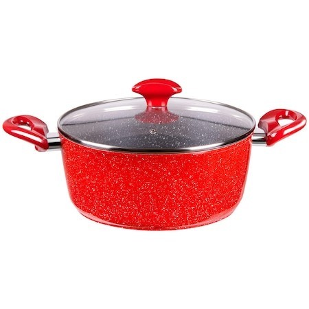 Cratiță Goldmann 2.6L Roșie, Aluminiu Marmorata