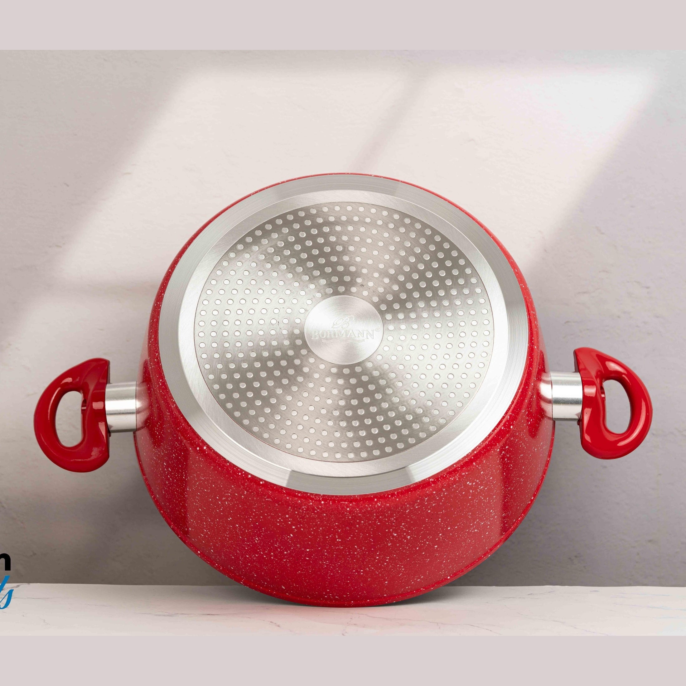 Set cratițe aluminiu forjat GOLDMANN, roșu