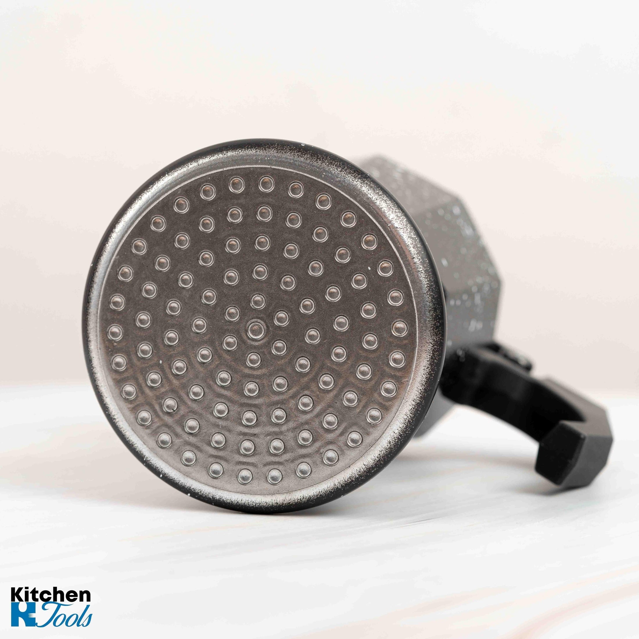 Espressor aluminiu Bohmann, maner bachelita, negru