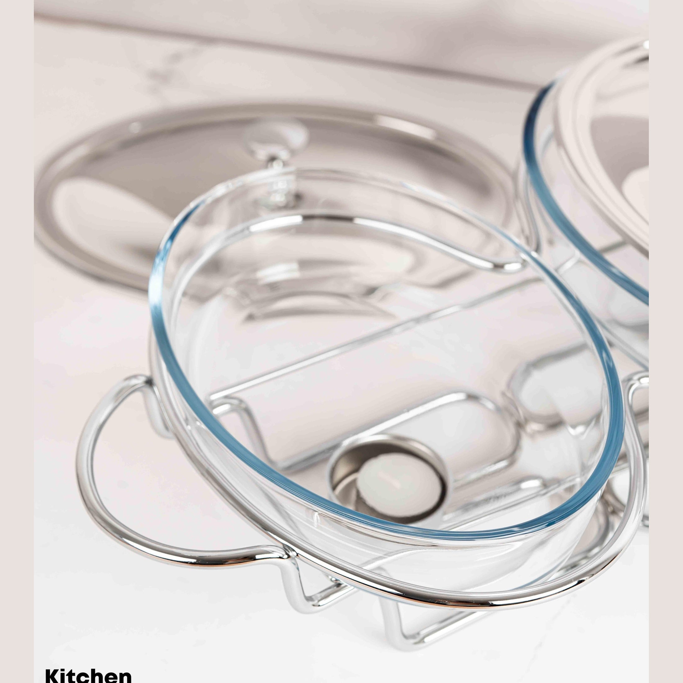 Vase termorezistente 3L cu suport inox