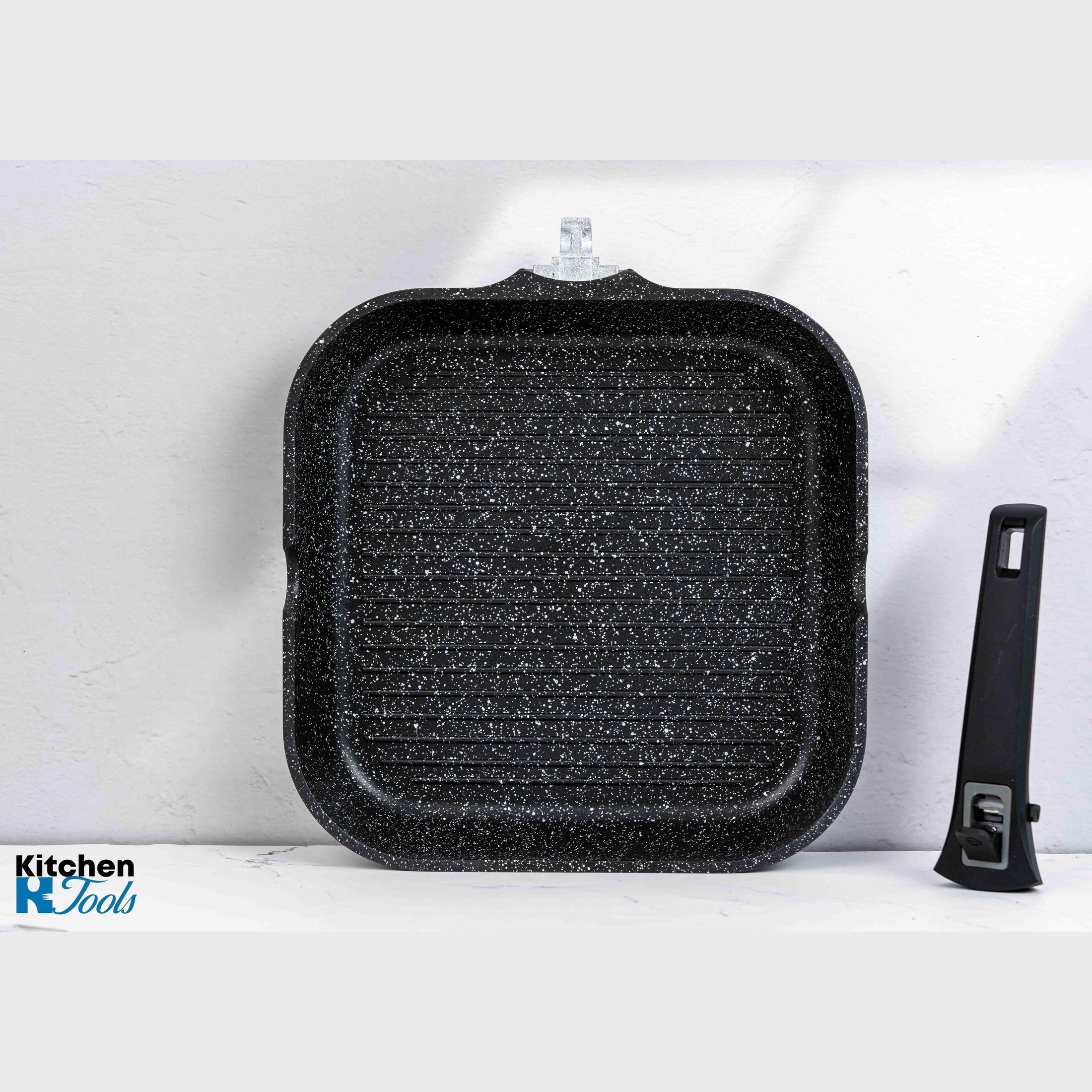 Tigaie grill Bohmann, 28cm, aluminiu antiaderent