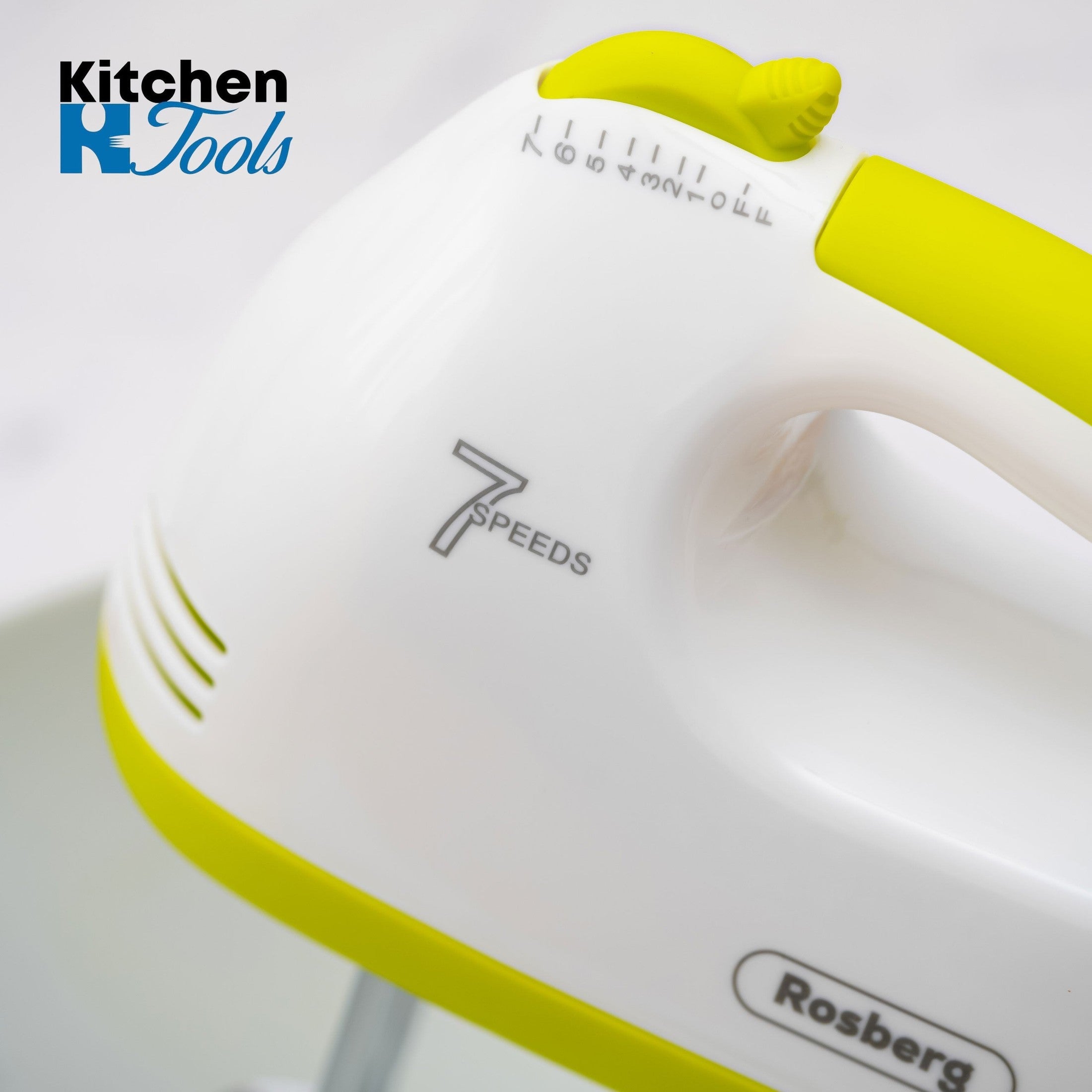 Mixer de mana Rosberg cu 4 accesorii, verde