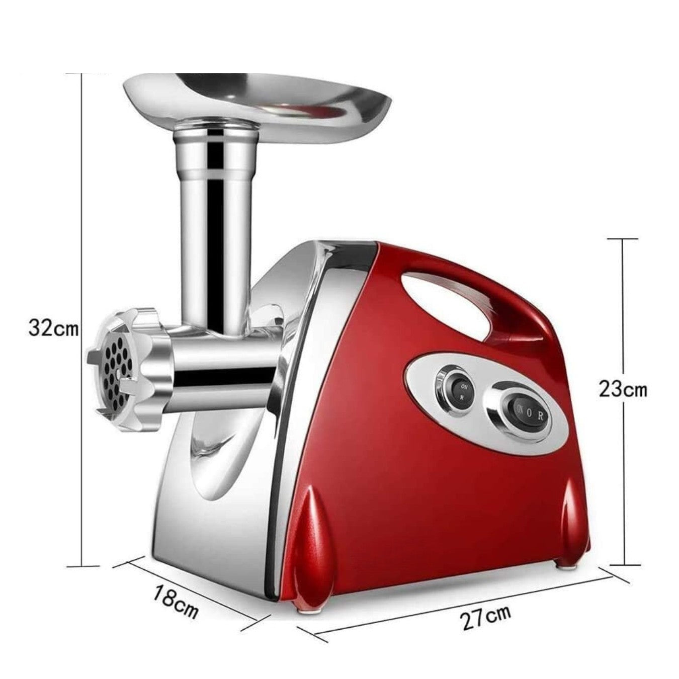 Masina de tocat carne Voltz, 1400W, rosie