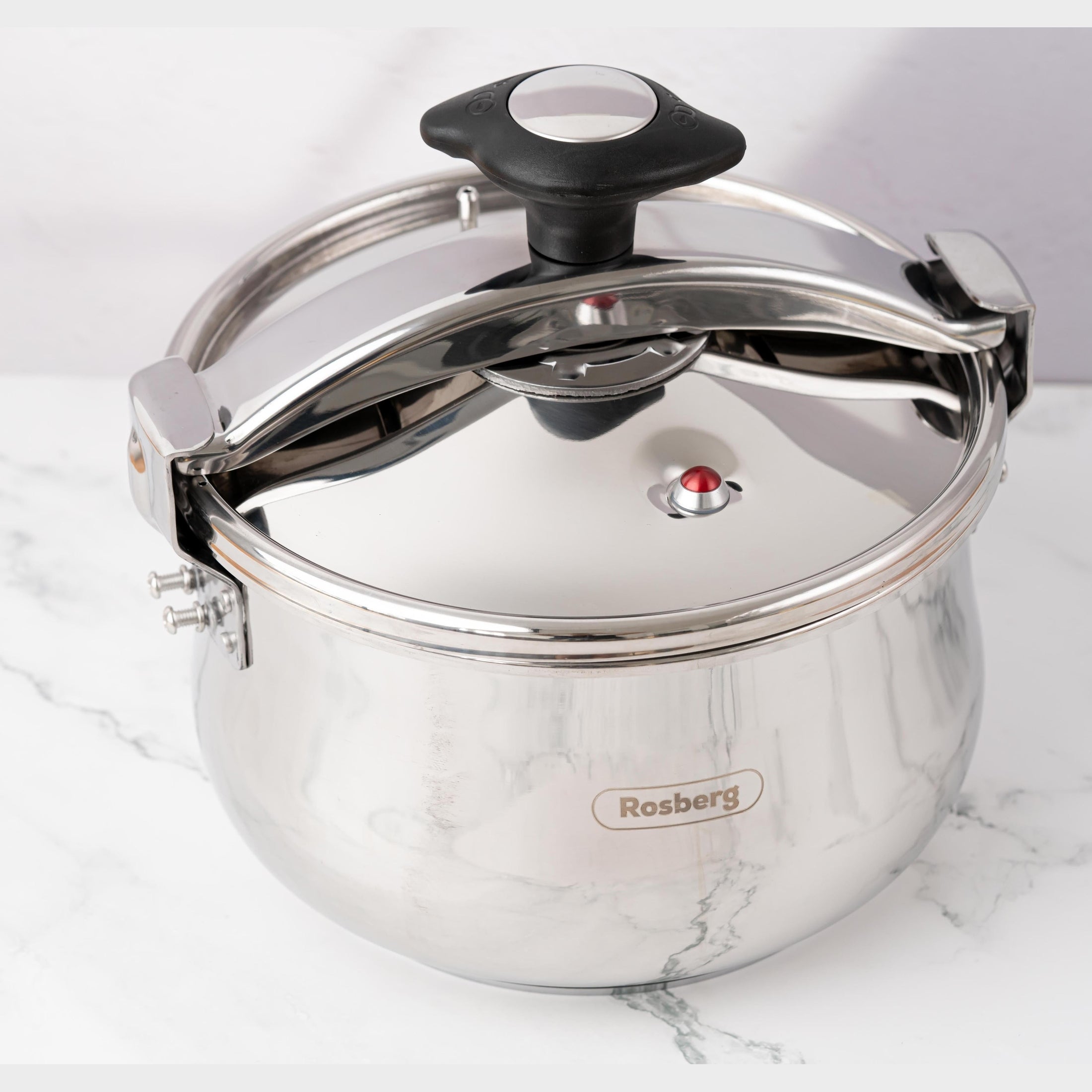 Oala sub presiune Rosberg 5L cu capac din sticlă