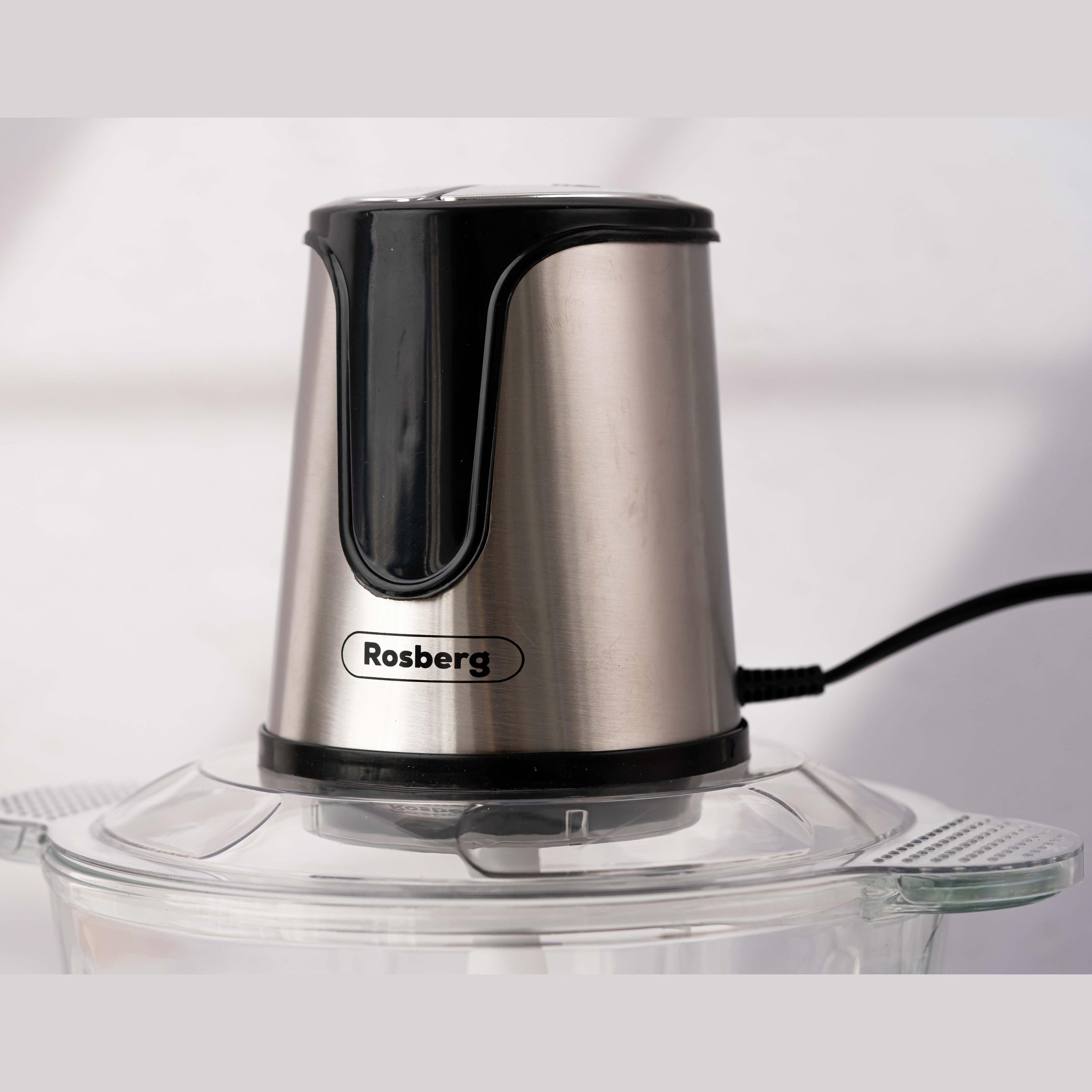 Blender/Tocator 400W, Vas Sticlă 2L, Rosberg Gri