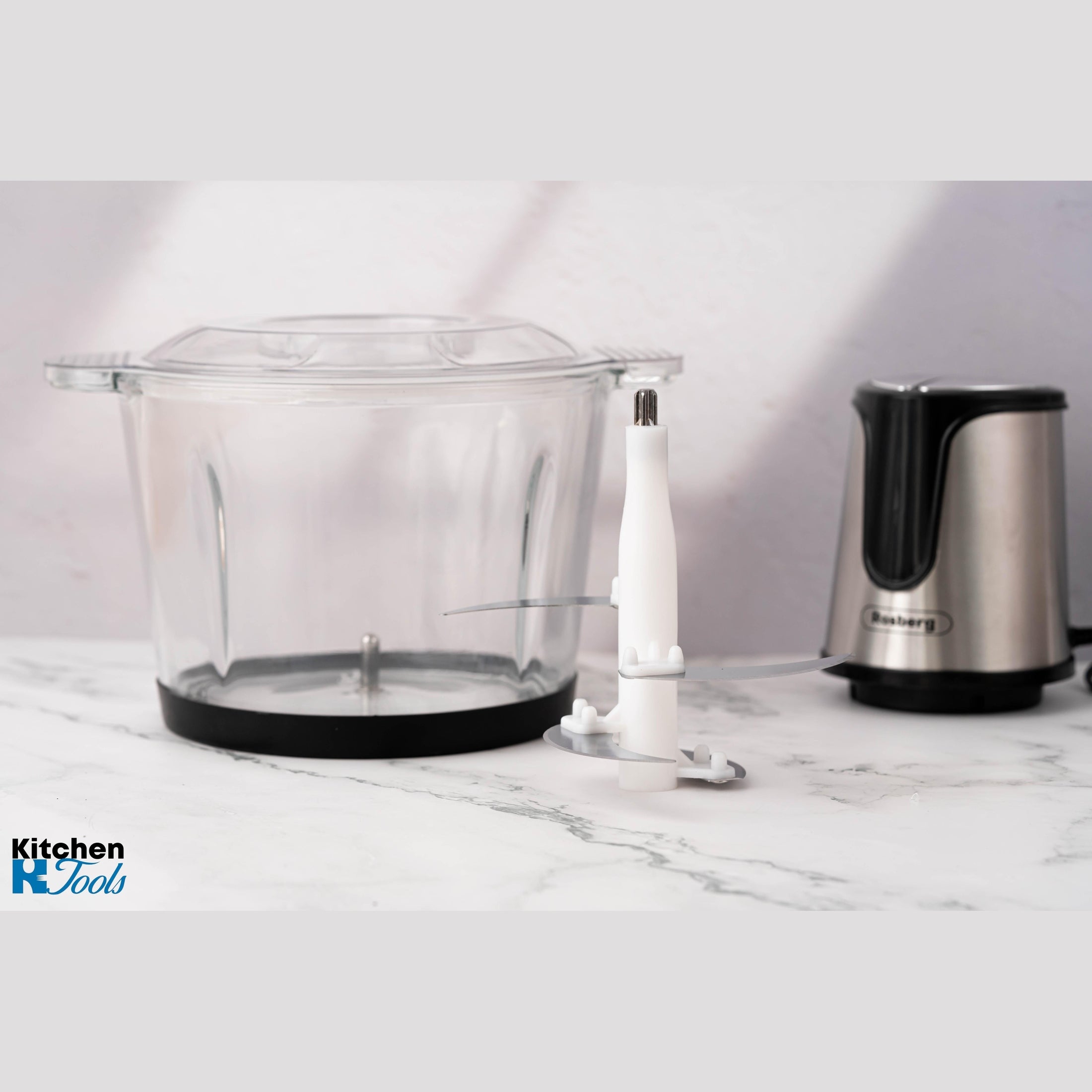 Blender/Tocator 400W, Vas Sticlă 2L, Rosberg Gri