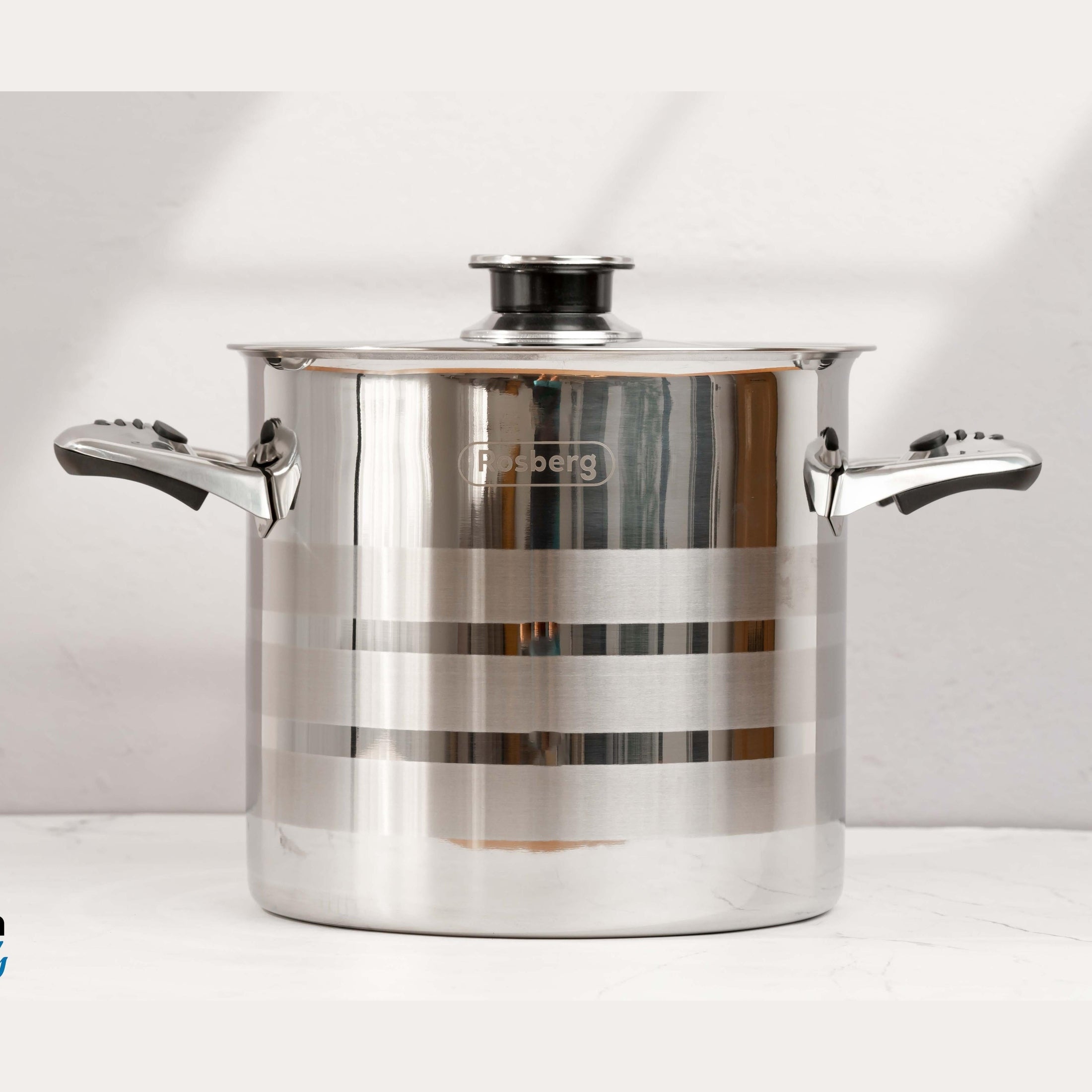 Oala inox 5L Rosberg pentru lapte, inclusiv inducție