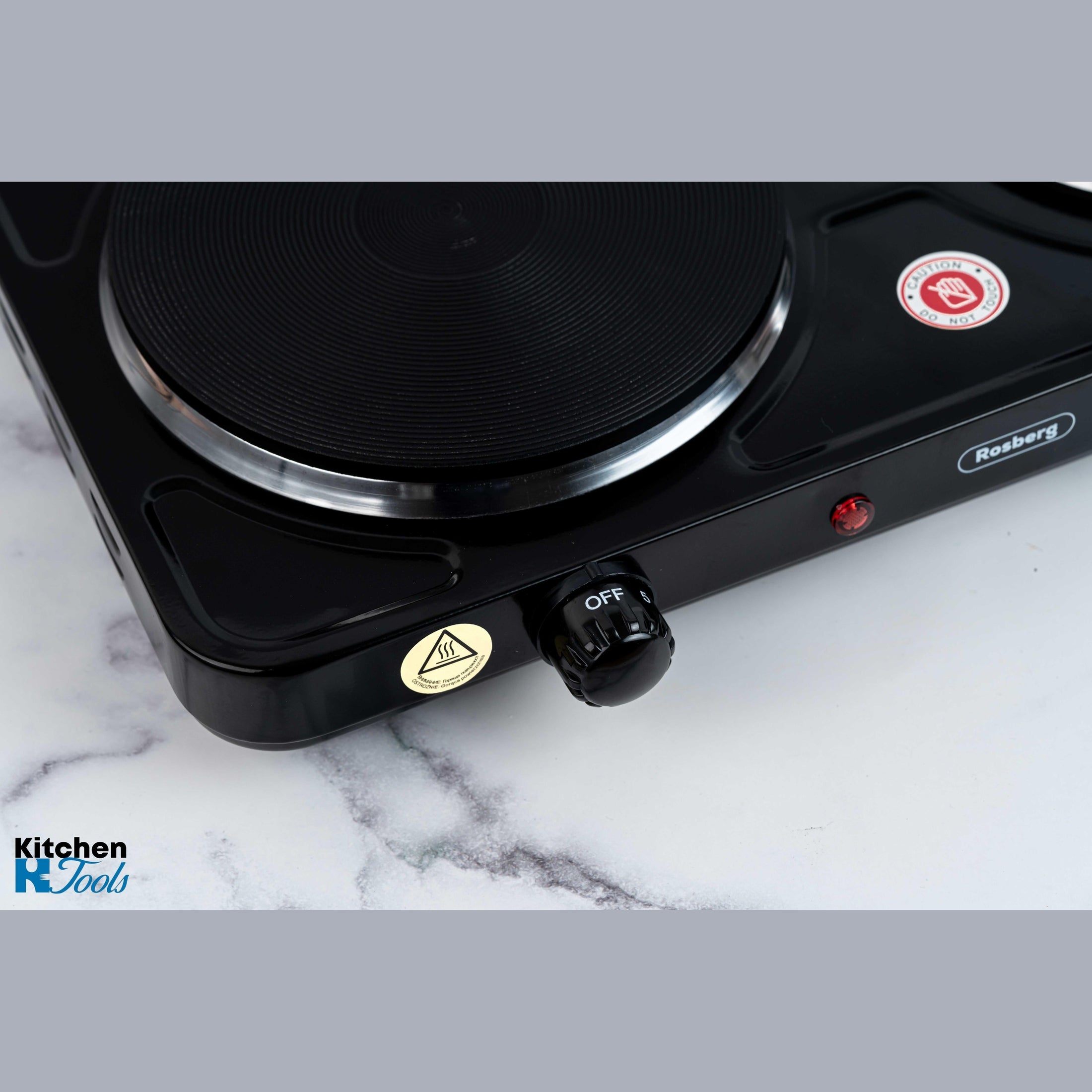 Plita electrica dubla 2500 W, 51x26x6 cm, Rosberg