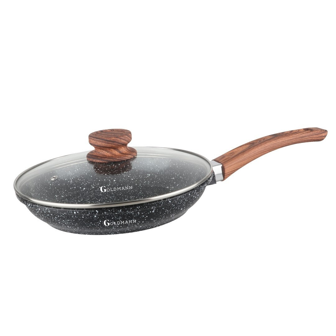 Tigaie Goldmann cu capac termorezistent și acoperire ceramică