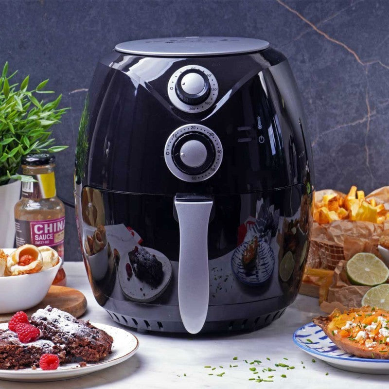 Friteuza Airfryer cu aer cald Rosberg, 1600W, Negru