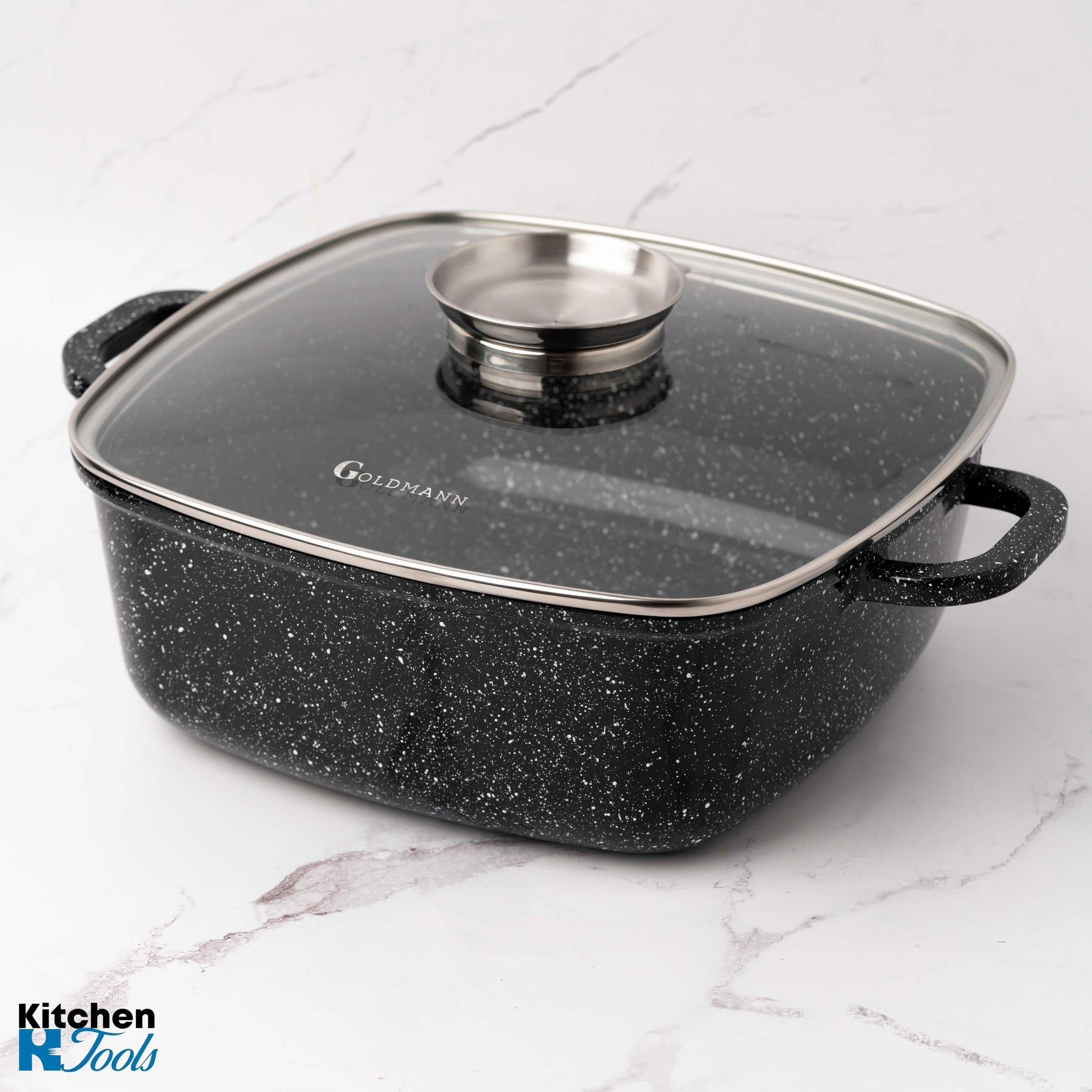 Roaster aluminiu cu capac termorezistent Goldmann