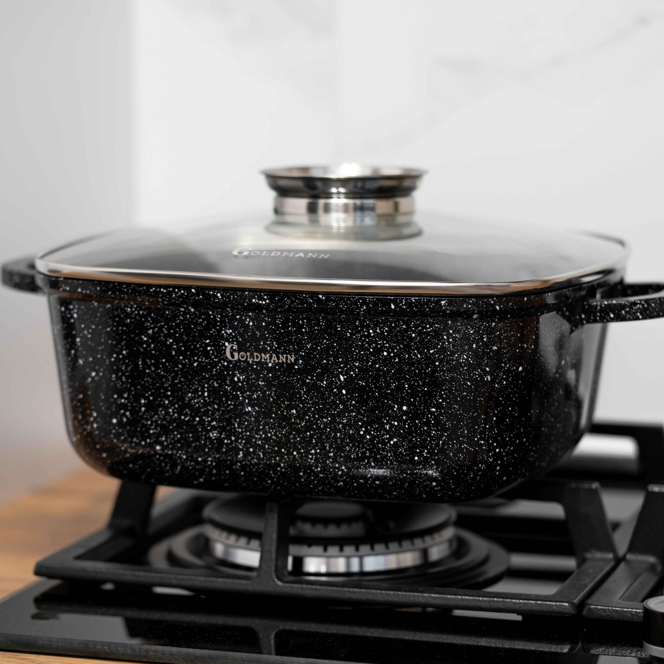 Roaster aluminiu cu capac termorezistent Goldmann