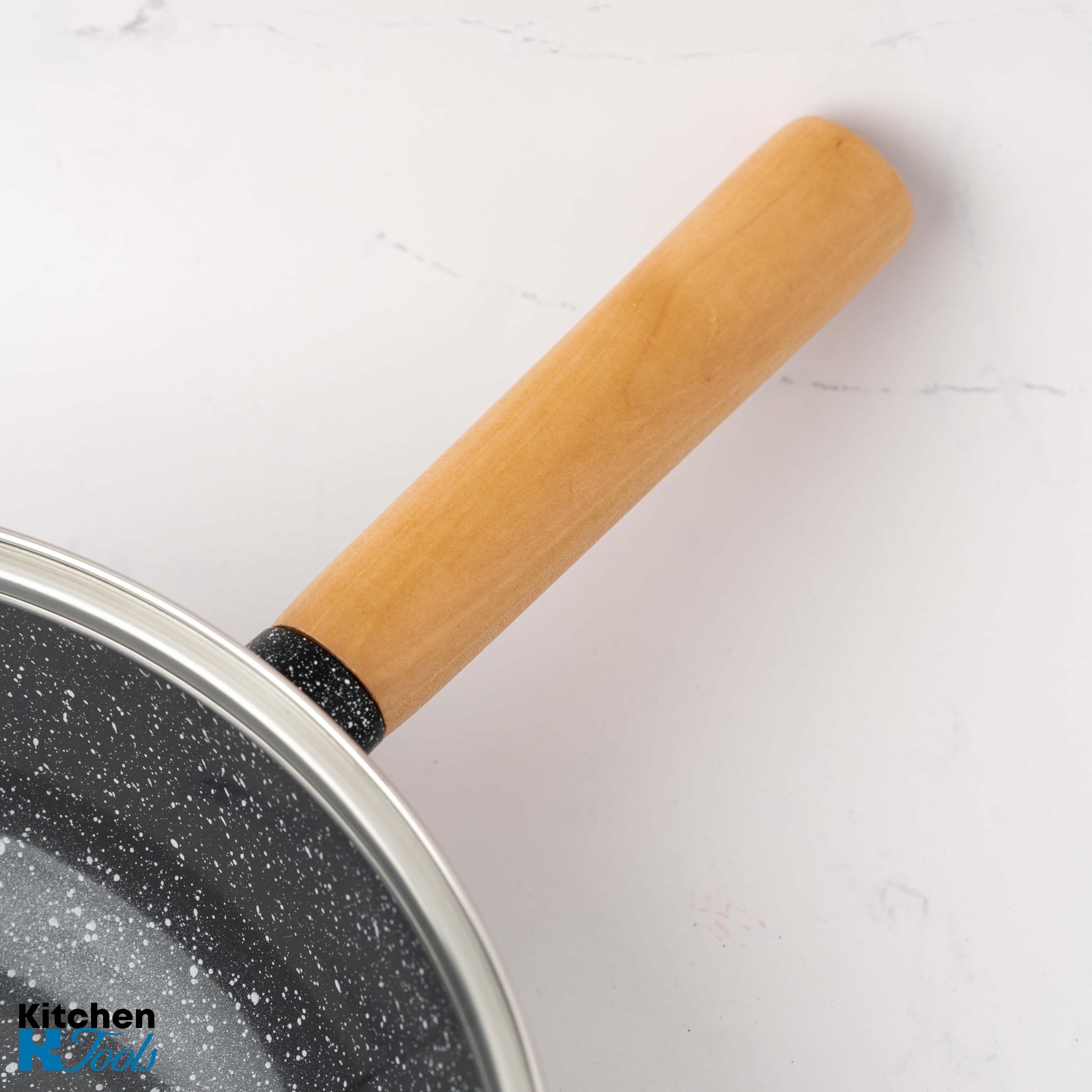 Tigaie Wok Aluminiu cu Capac Termorezistent, 30x8.5 cm