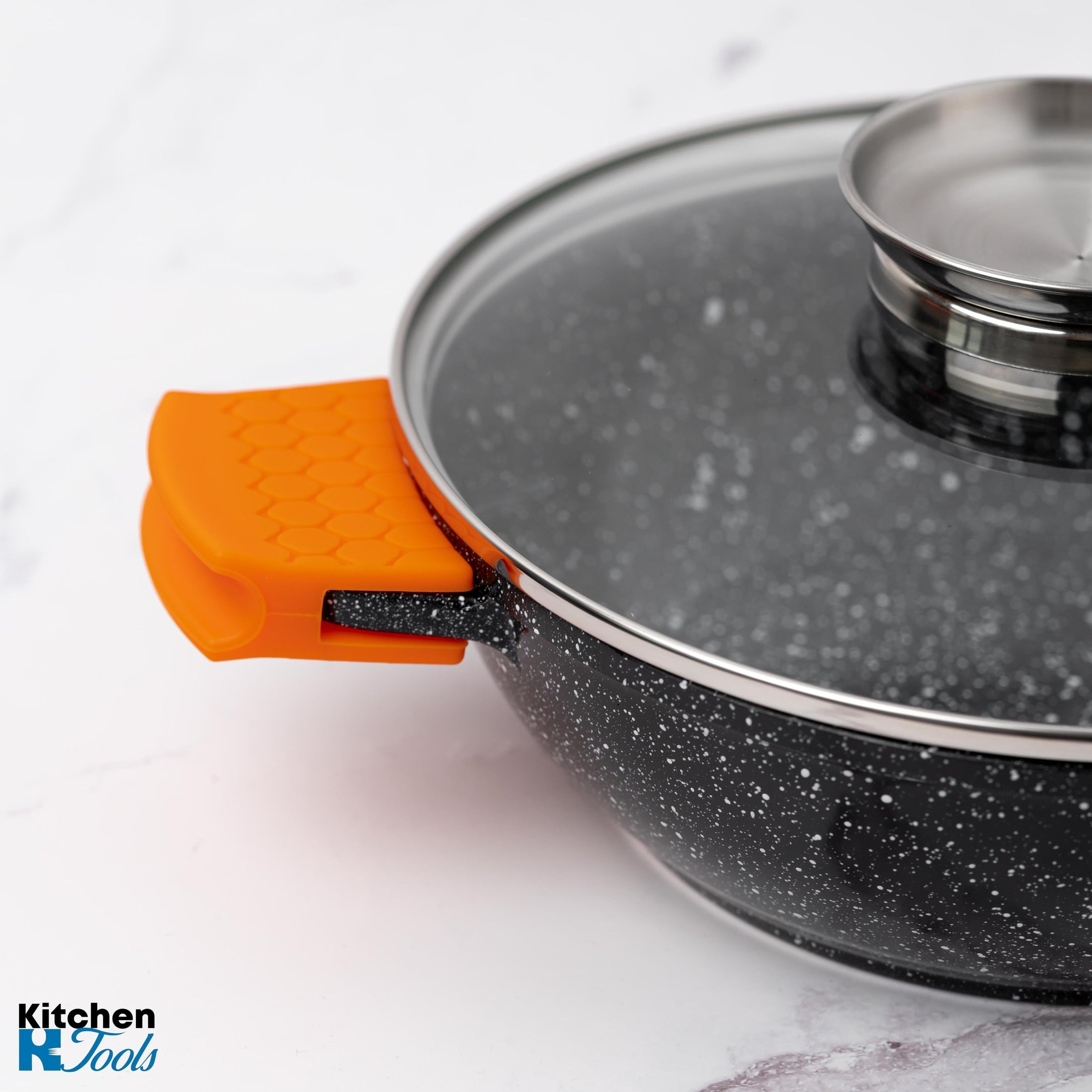 Maner silicon portocaliu pentru oale/cratite