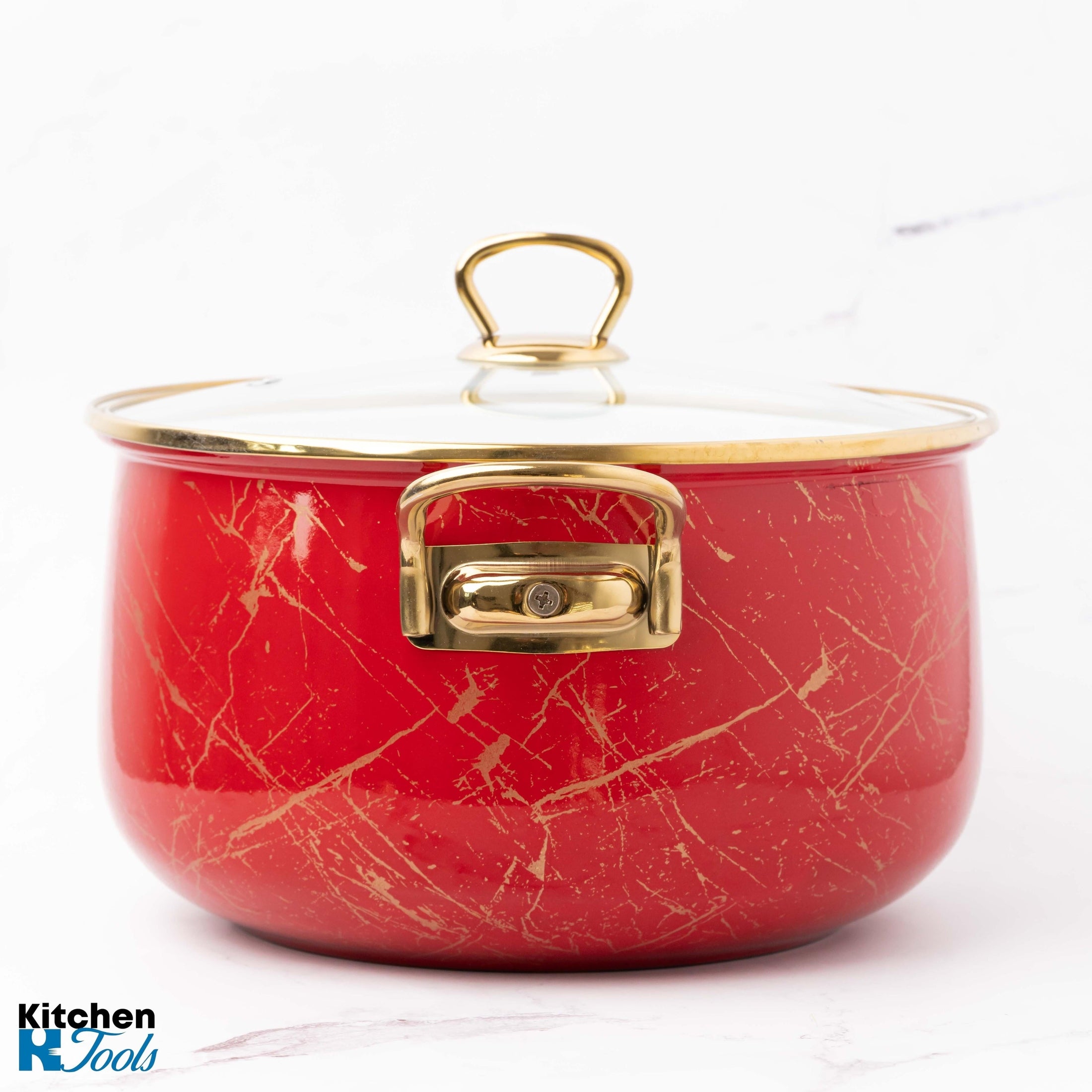 Cratita rosie Goldmann 22x14cm cu capac sticla