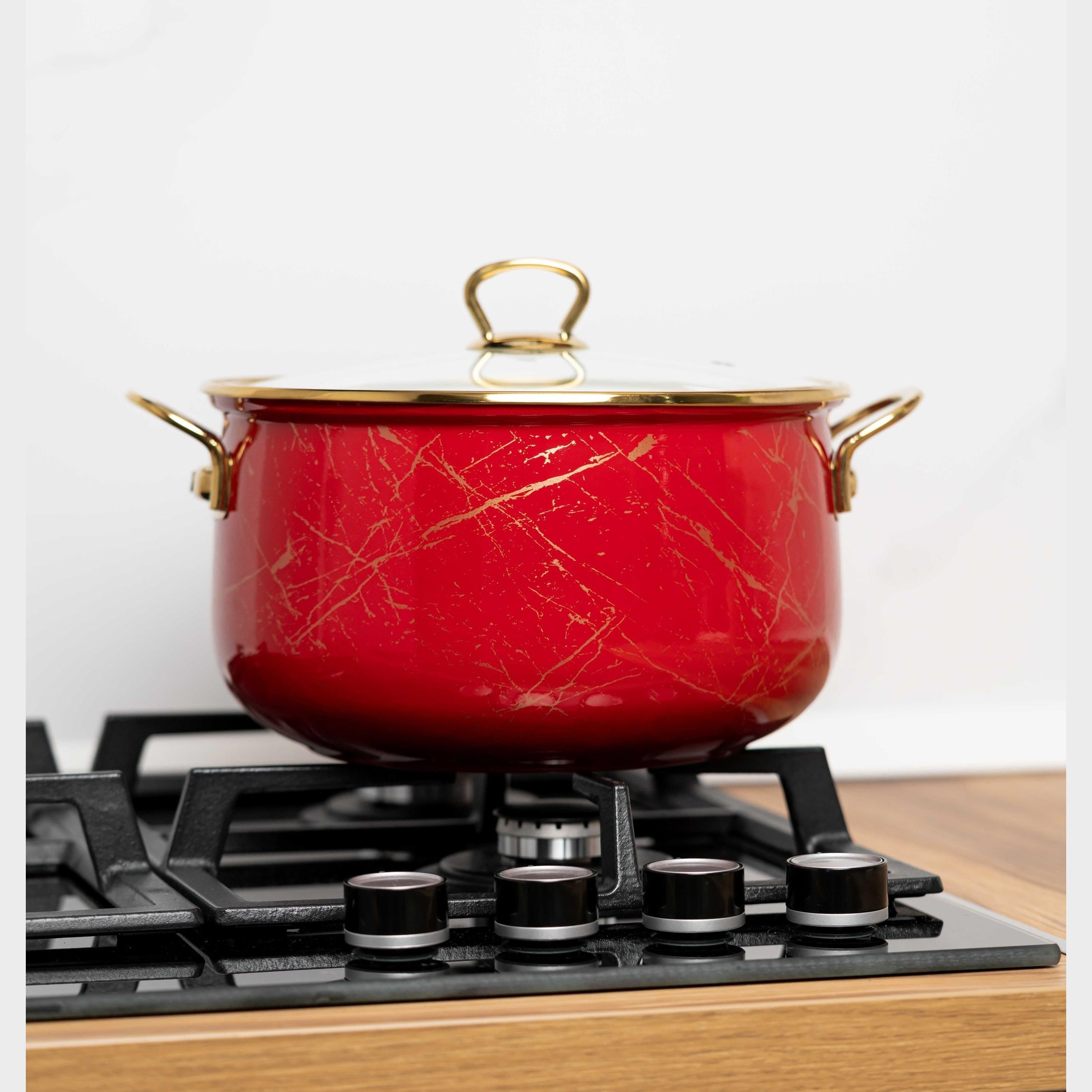 Cratita rosie Goldmann 22x14cm cu capac sticla