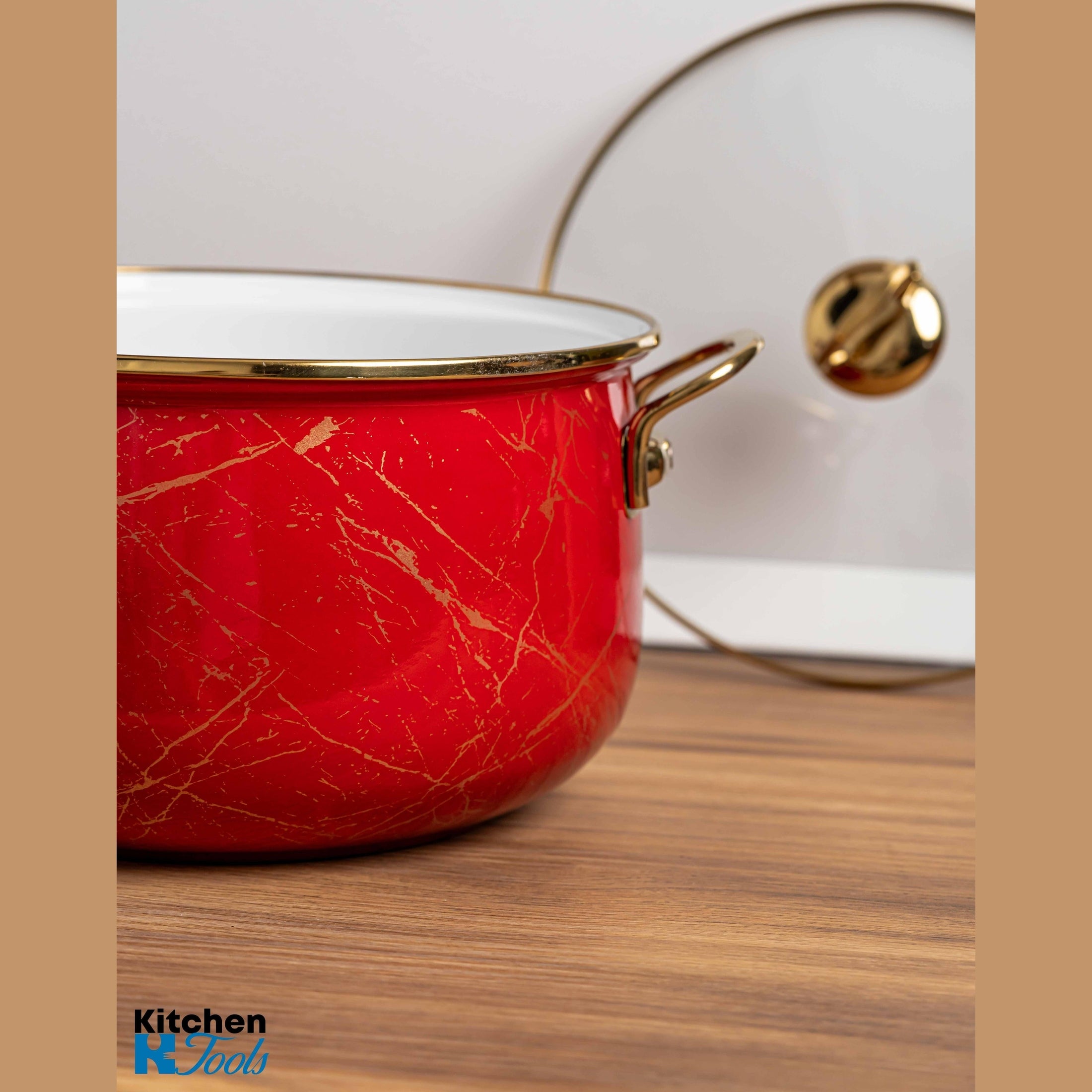 Cratita rosie Goldmann 22x14cm cu capac sticla