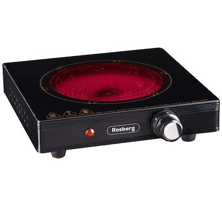 Plita ceramică Rosberg, 2000W, neagră, modernă