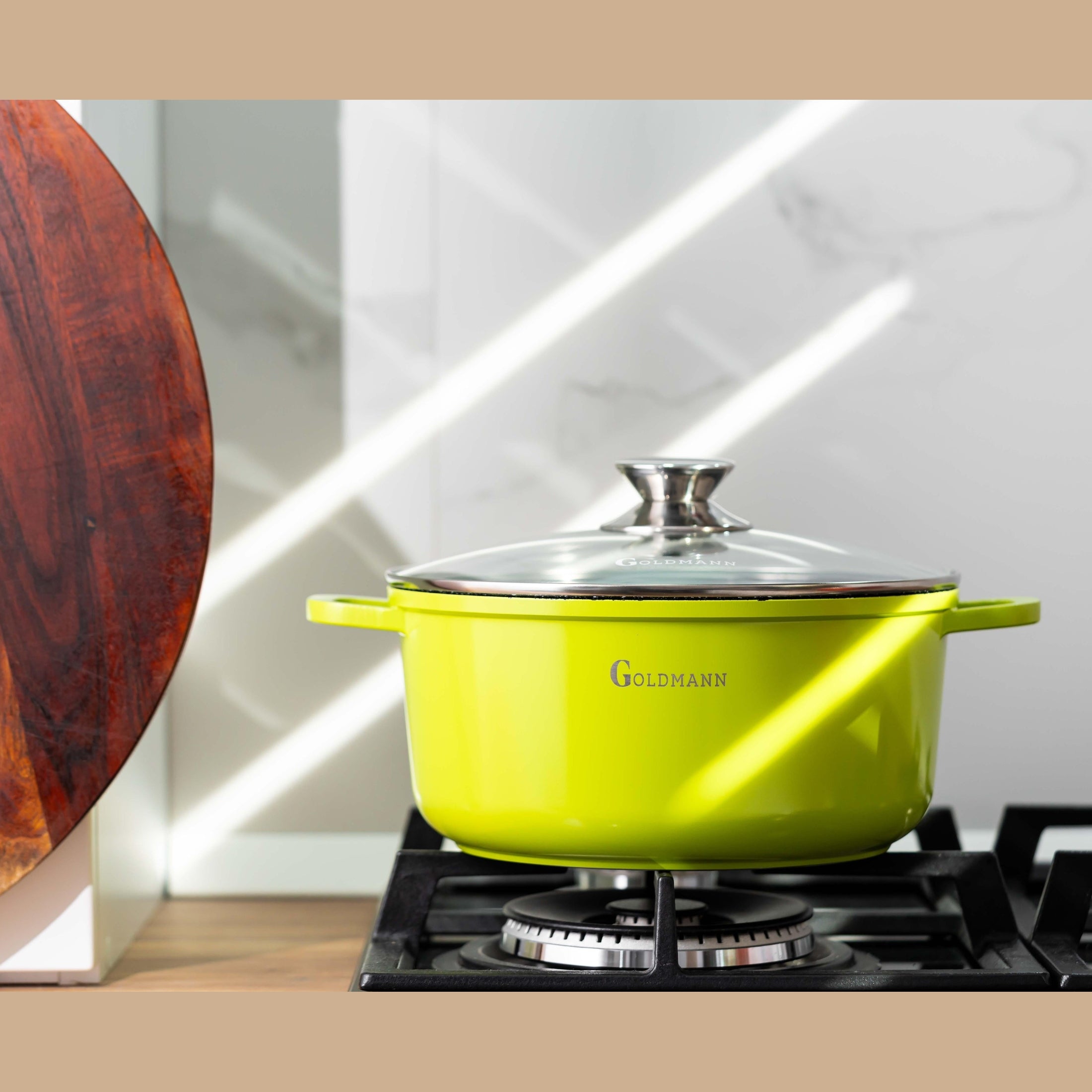 Cratită Marmorată Verde 2.3L cu Capac