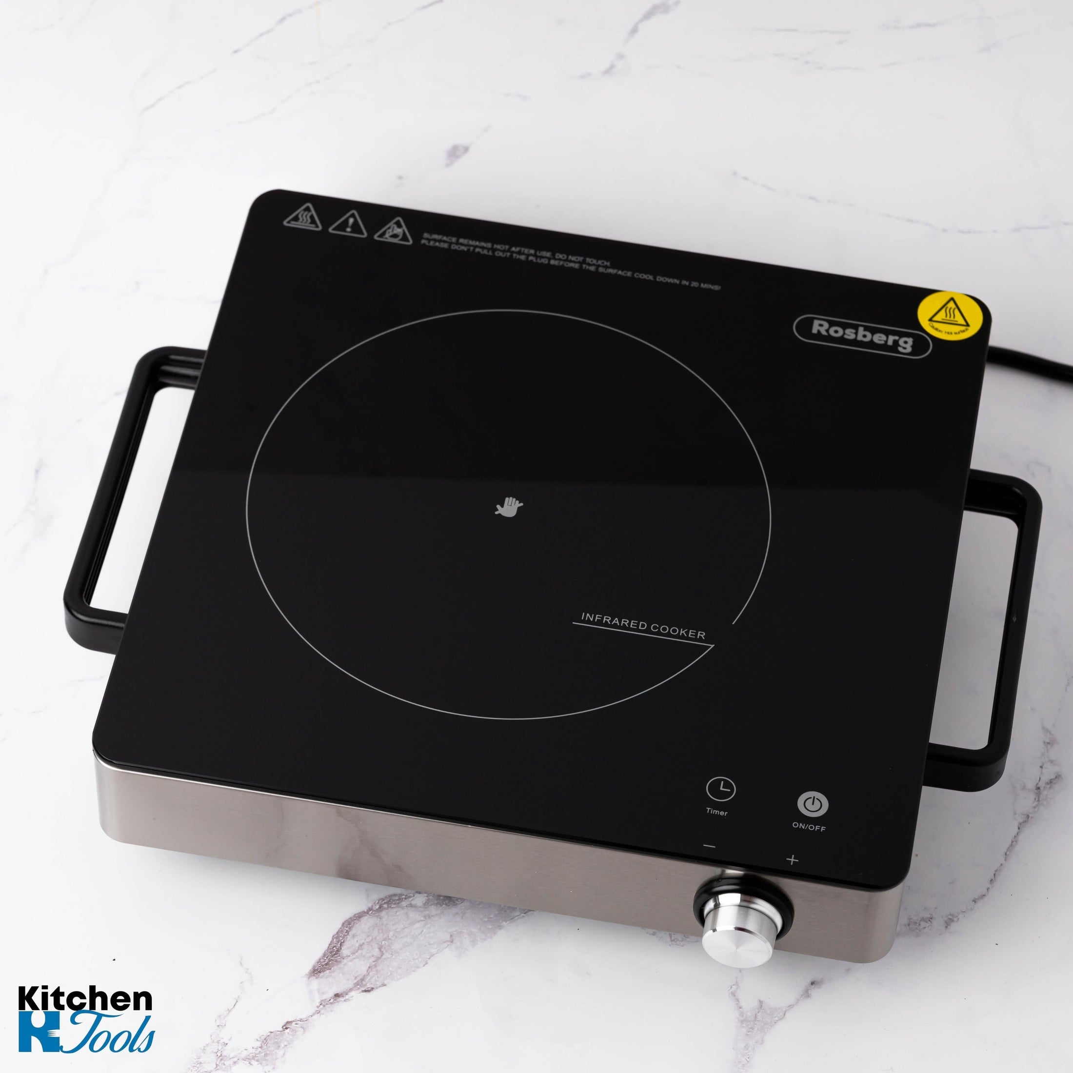 Plita vitroceramica Rosberg cu manere, 2000W