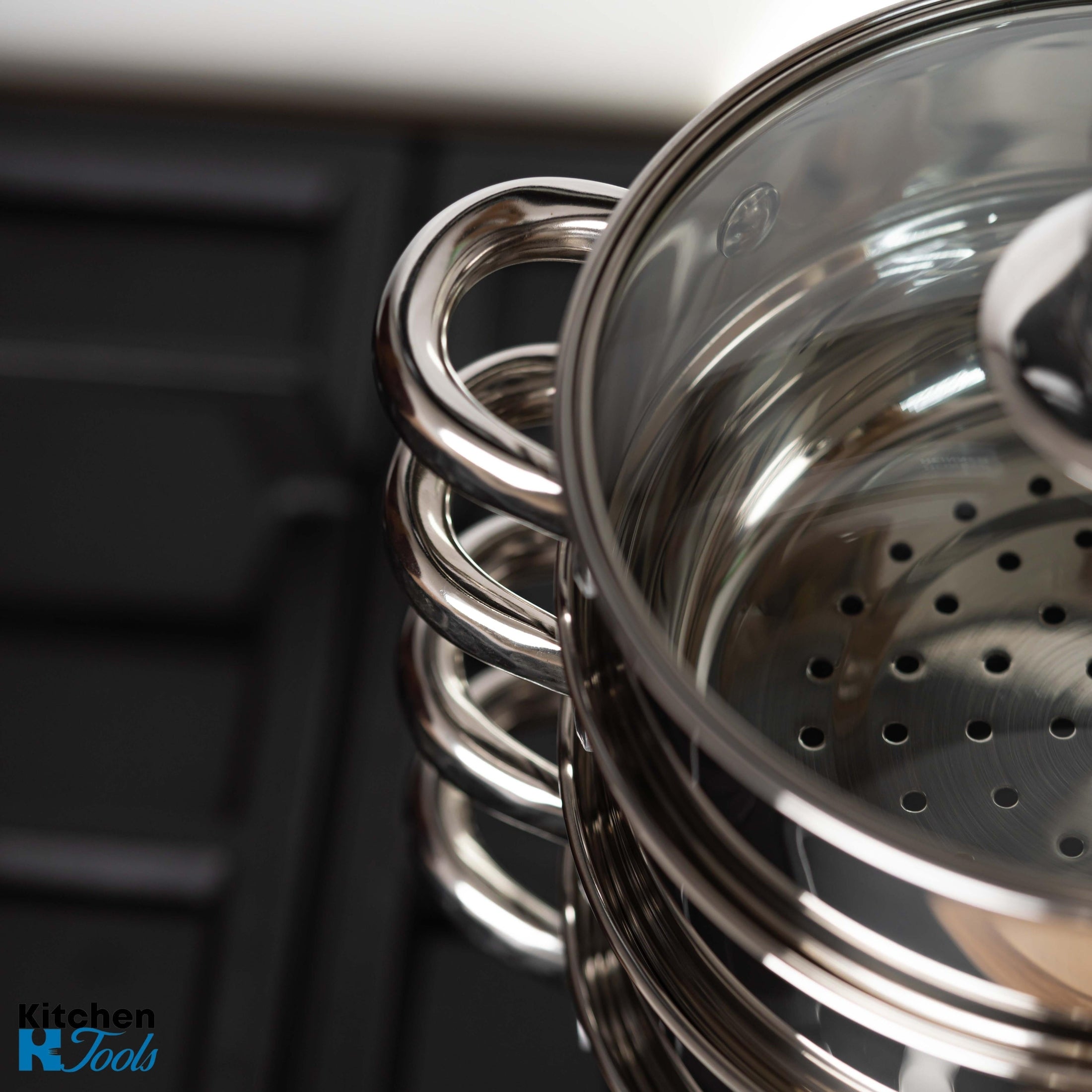 Set de gatit sub aburi din inox, 5 piese, 2.5L