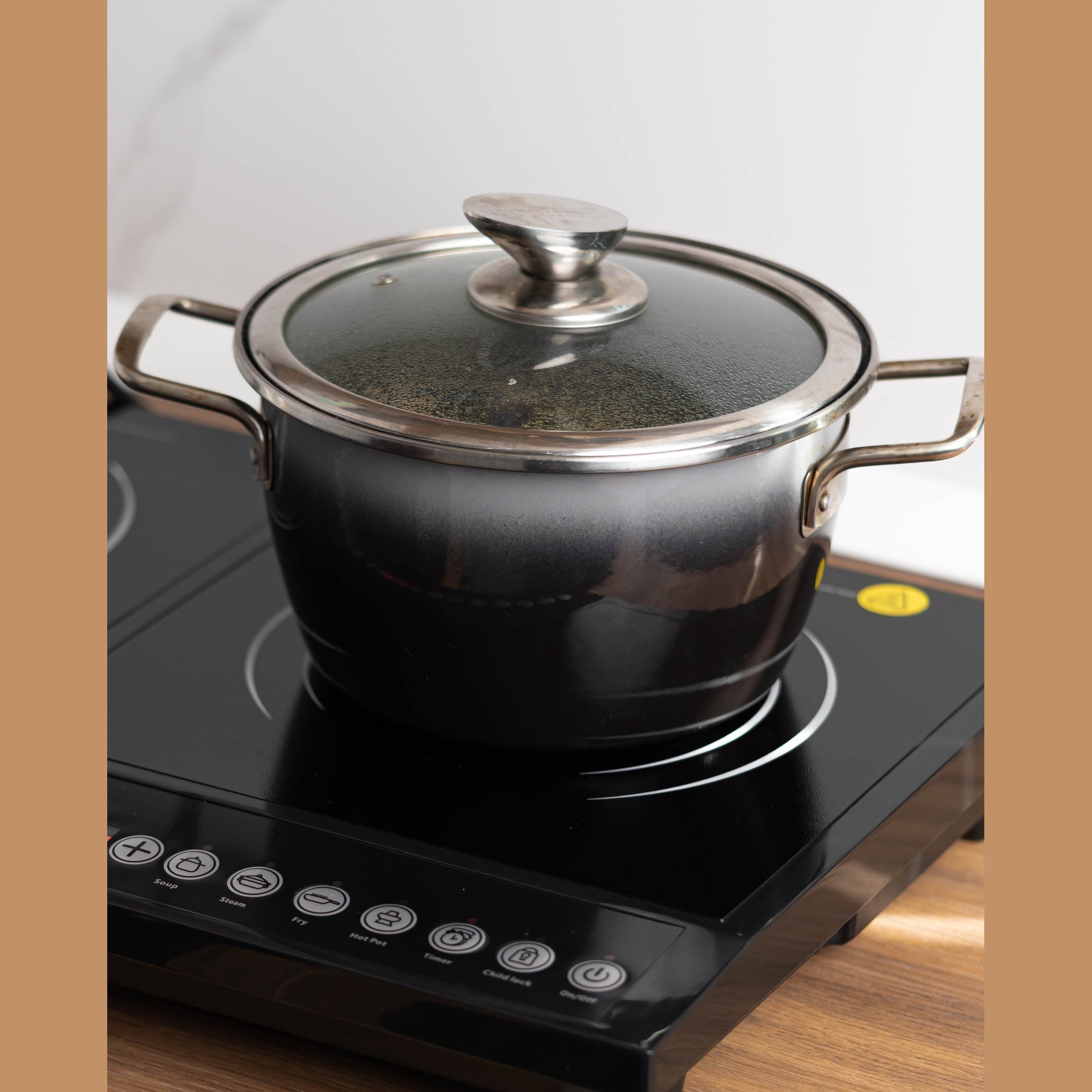 Plita dubla cu inductie Rosberg, 4000W, Negru