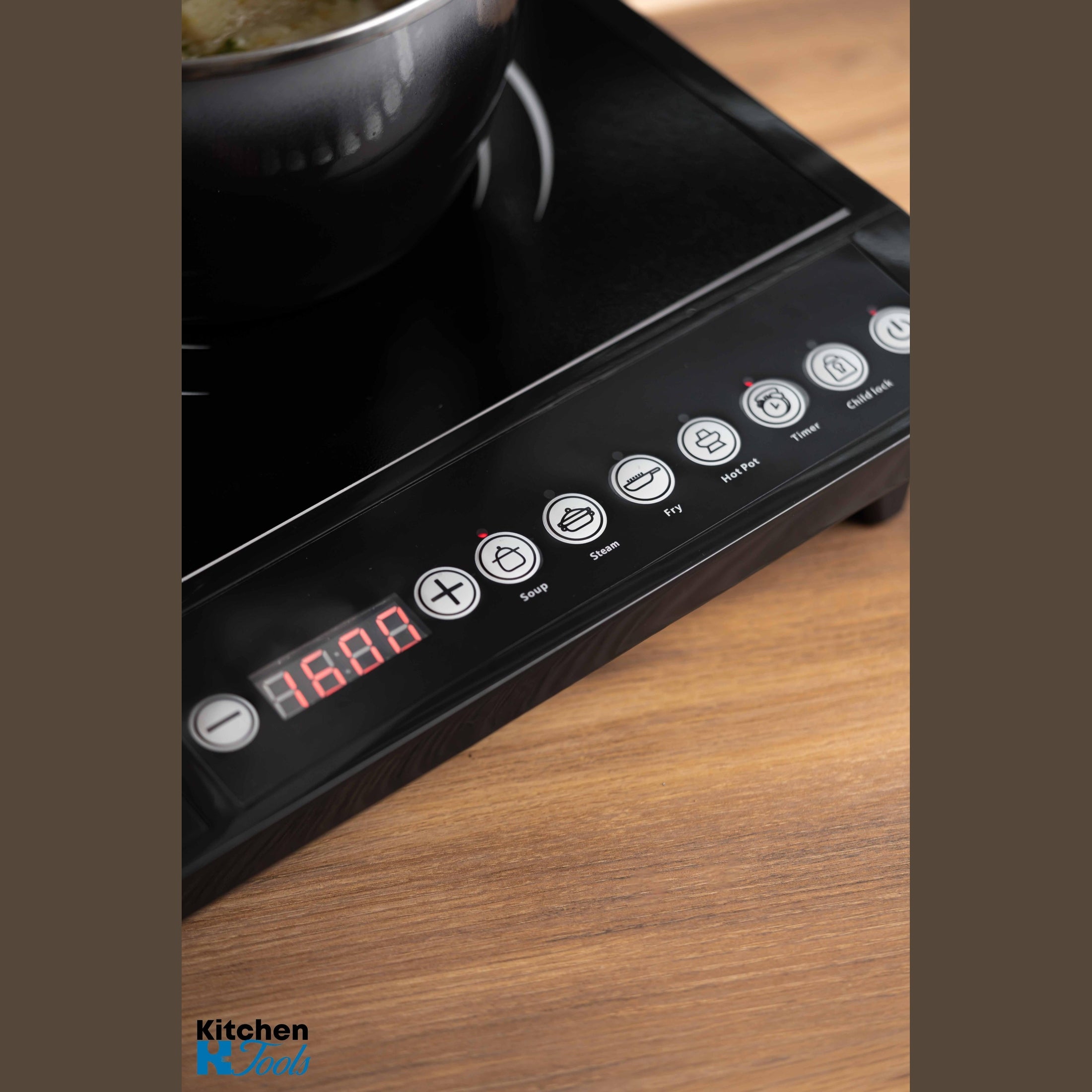 Plita dubla cu inductie Rosberg, 4000W, Negru