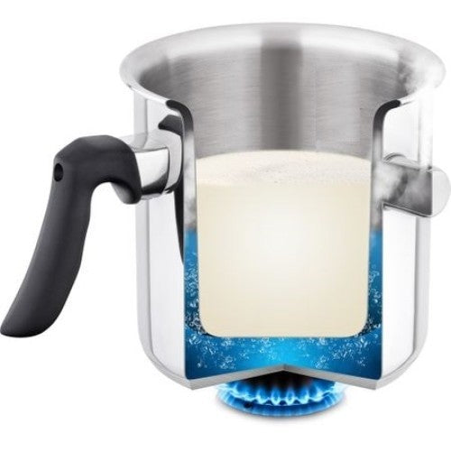 Oala de lapte inox Bohmann 2.5L cu capac și fluier