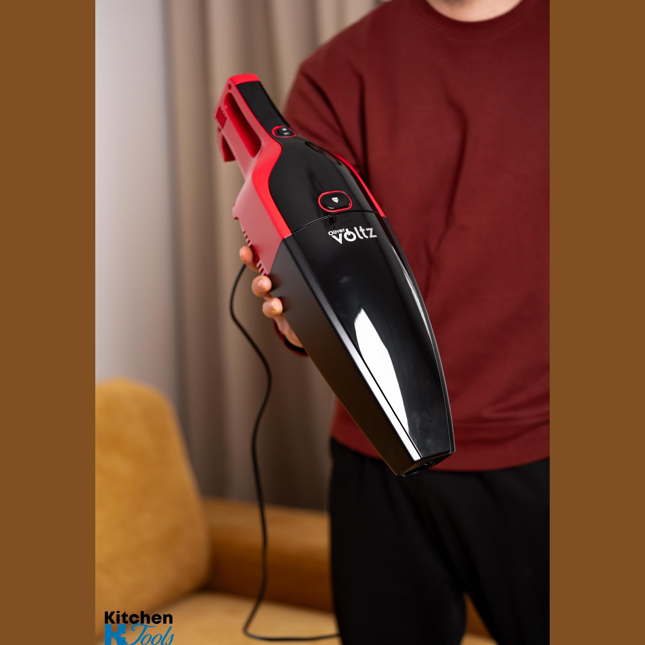 Aspirator vertical 2 in 1 Rosu, 800W, Oliver Voltz