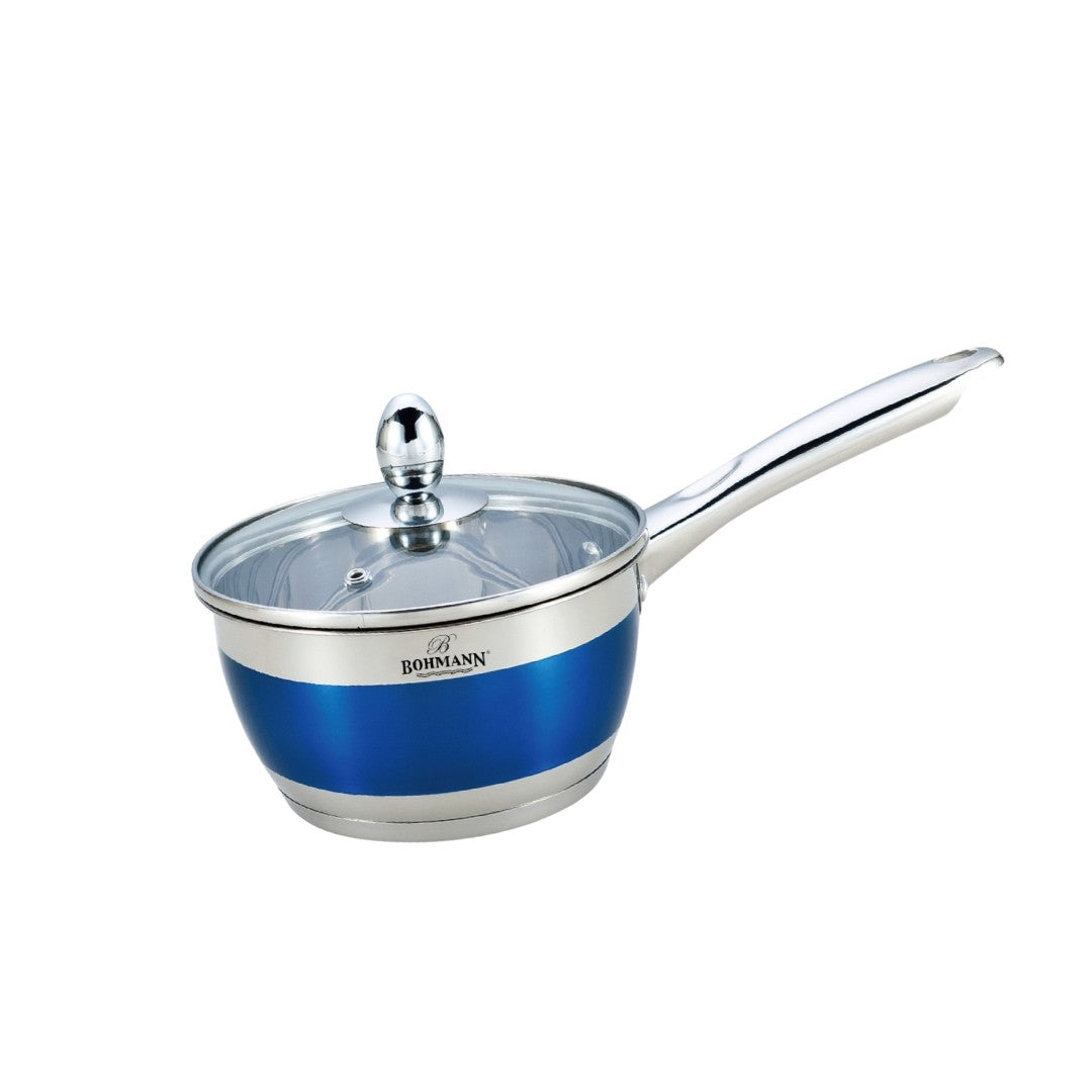 Cratiță inox 2.5L cu capac sticlă, Bohmann