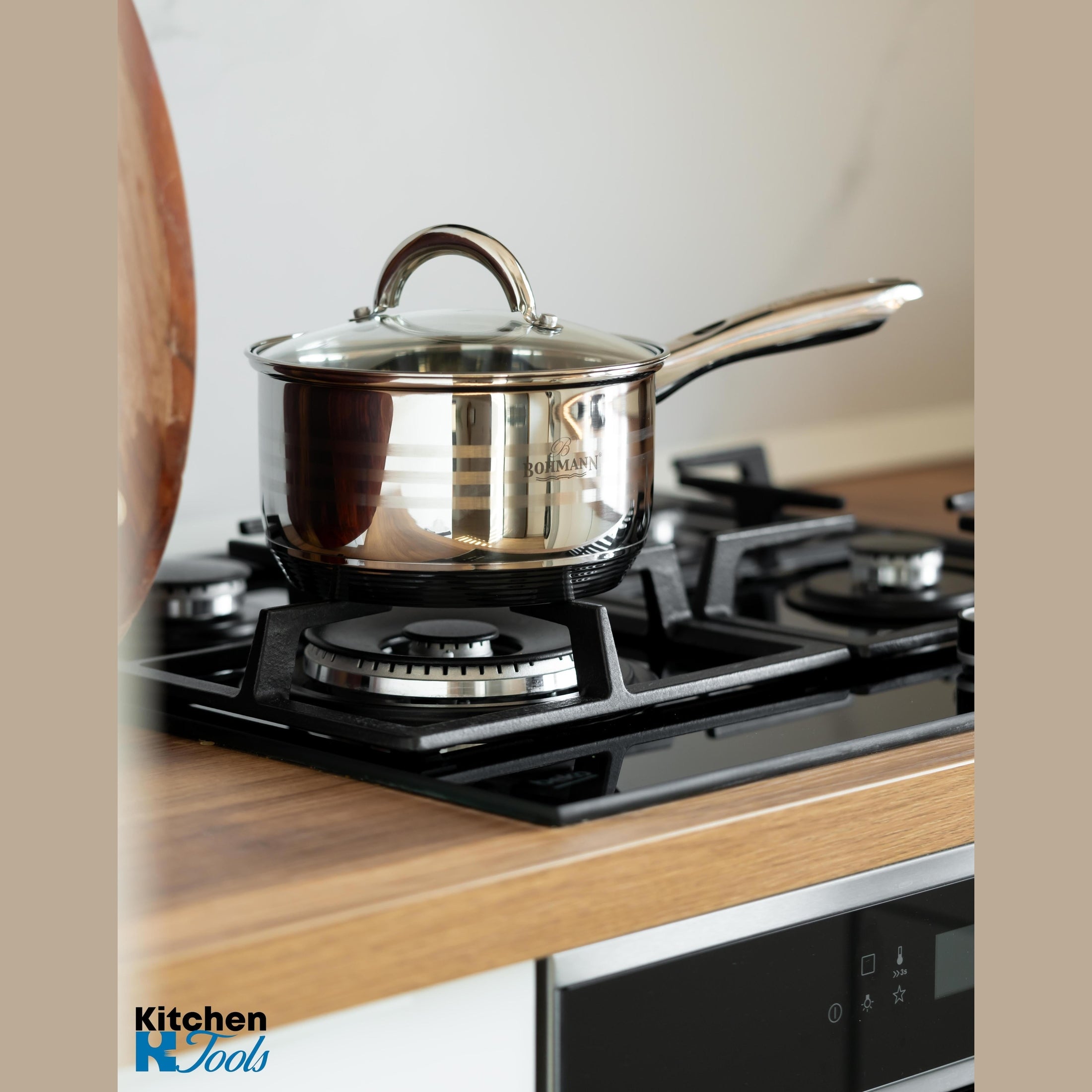 Cratita inox 1.2L, capac termorezistent, inductie