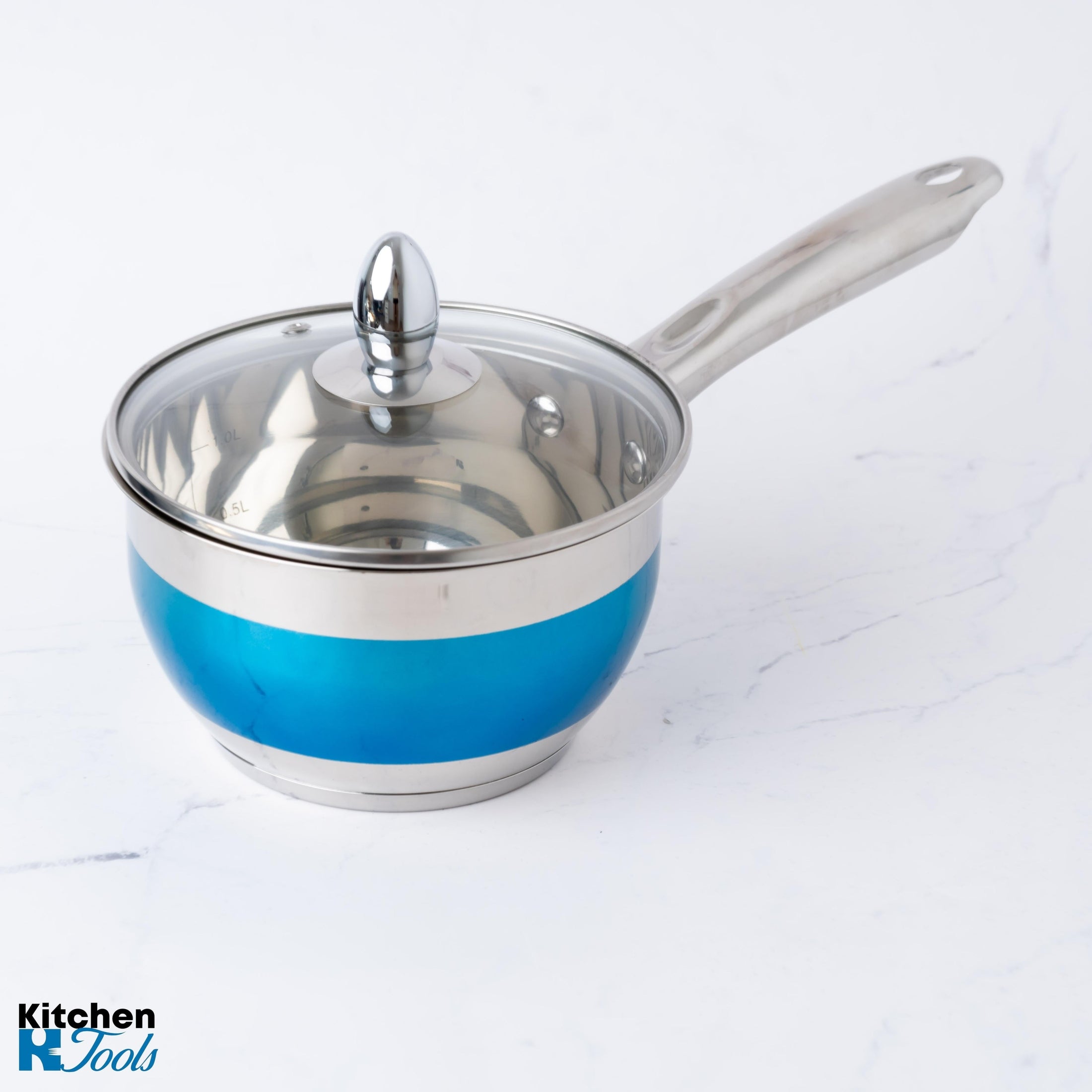 Cratiță inox 2.5L cu capac sticlă, Bohmann