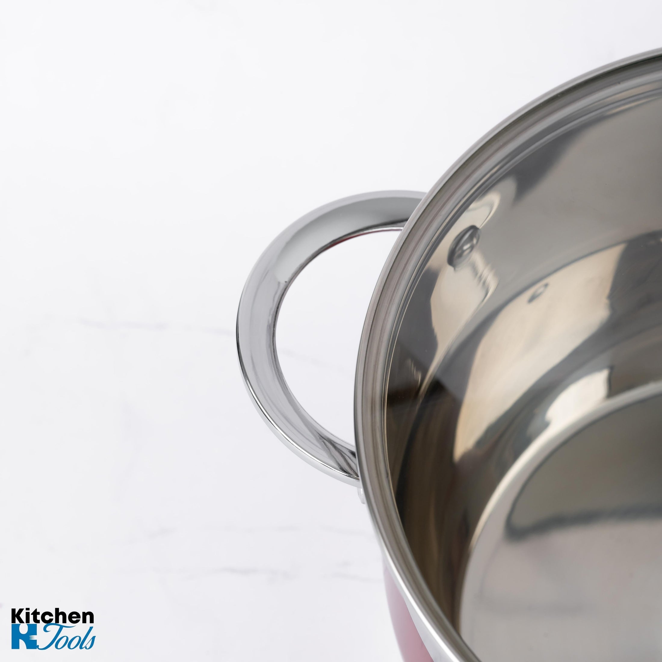 Cratita inox 7.1L, 26cm, capac sticla, inductie