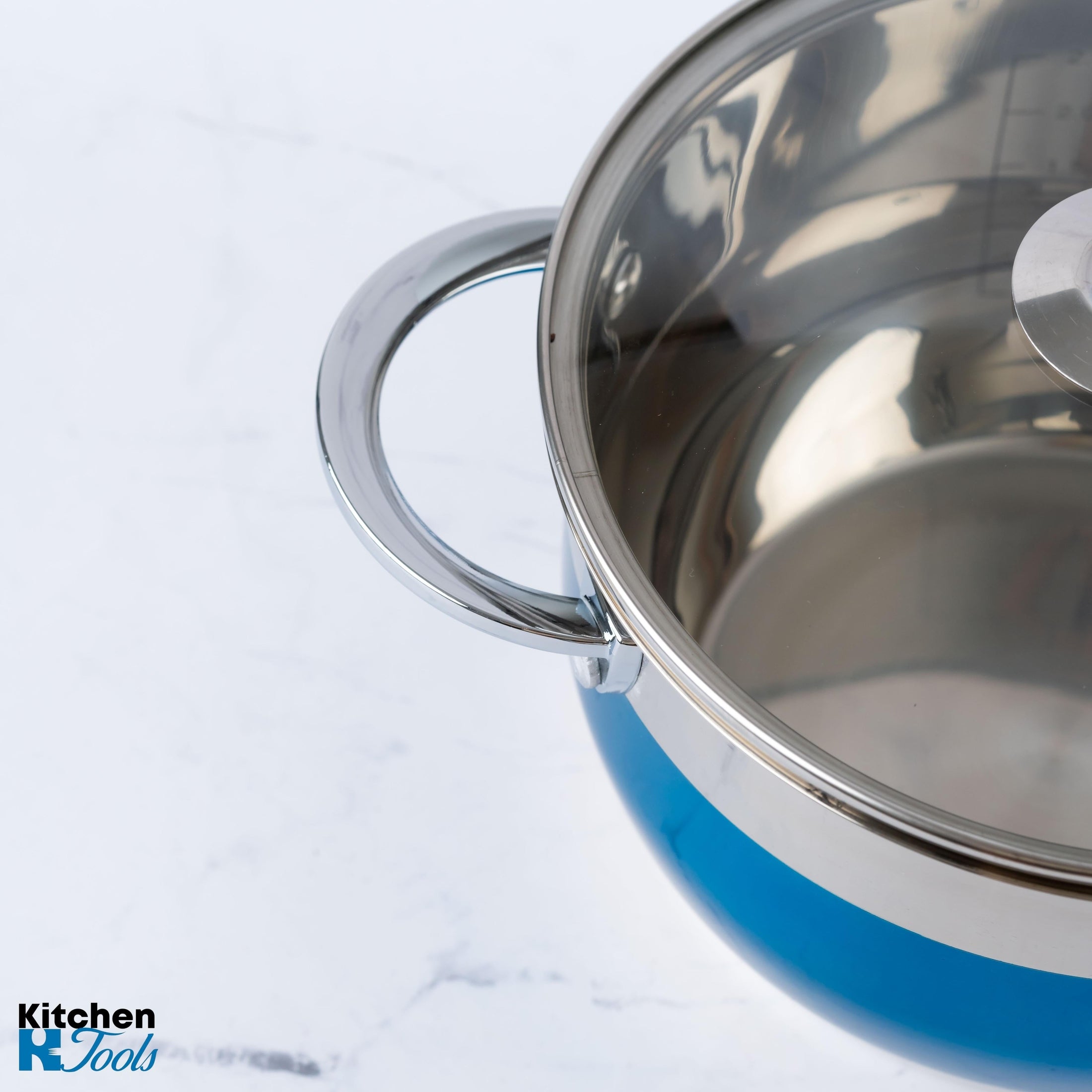 Cratita Inox 4.6L, 22cm, Capac Sticlă Termorezistentă