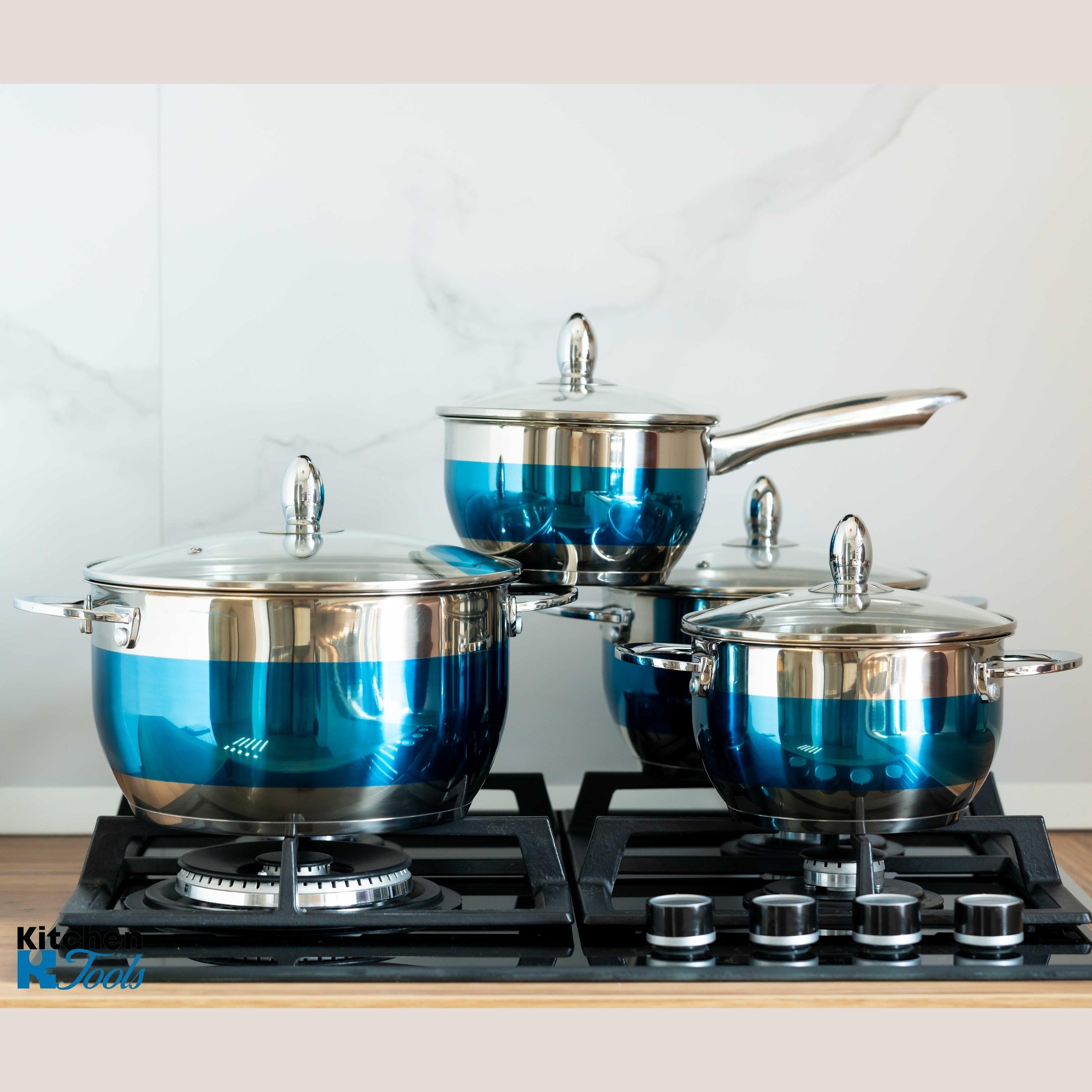 Cratita Inox 4.6L, 22cm, Capac Sticlă Termorezistentă