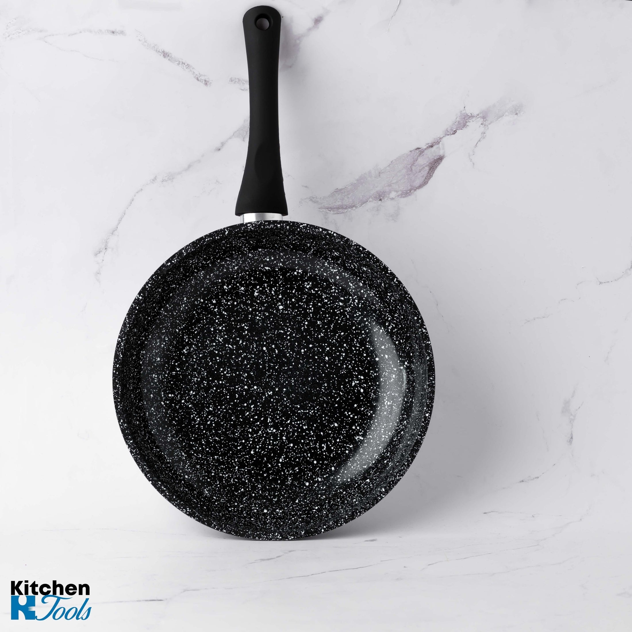 Tigaie antiaderentă 24cm Goldamnn, negru marmorat