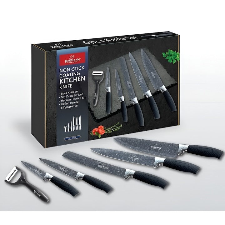 Set cutite Bohmann 6 piese, maner confortabil