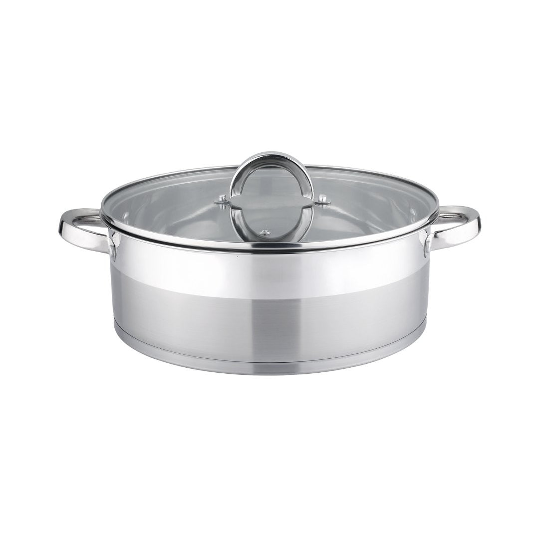 Cratită Joasă Inox Bohmann 26x10cm, 5L cu capac