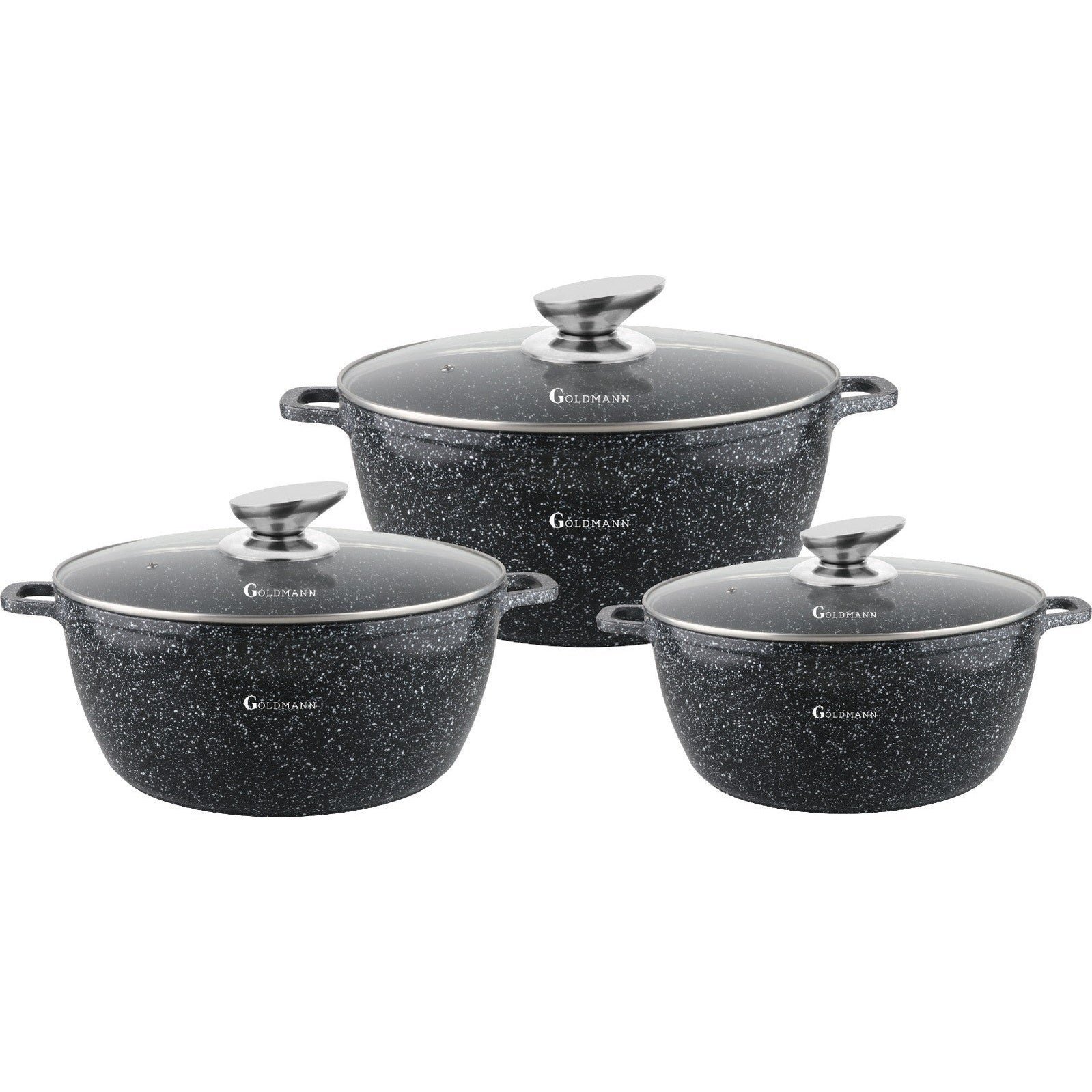 Set 6 Piese Cratite Goldmann - Aspect Marmorat