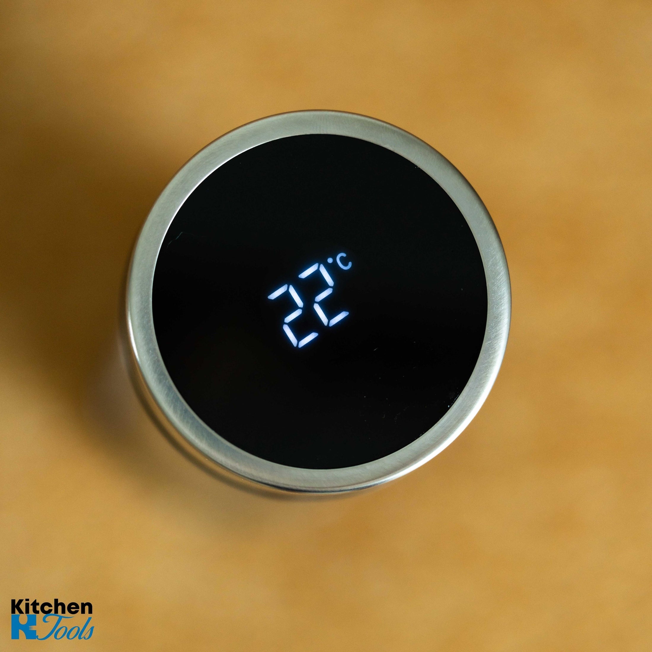 Termos Rosberg 500ml, gri metalic cu afișaj LED