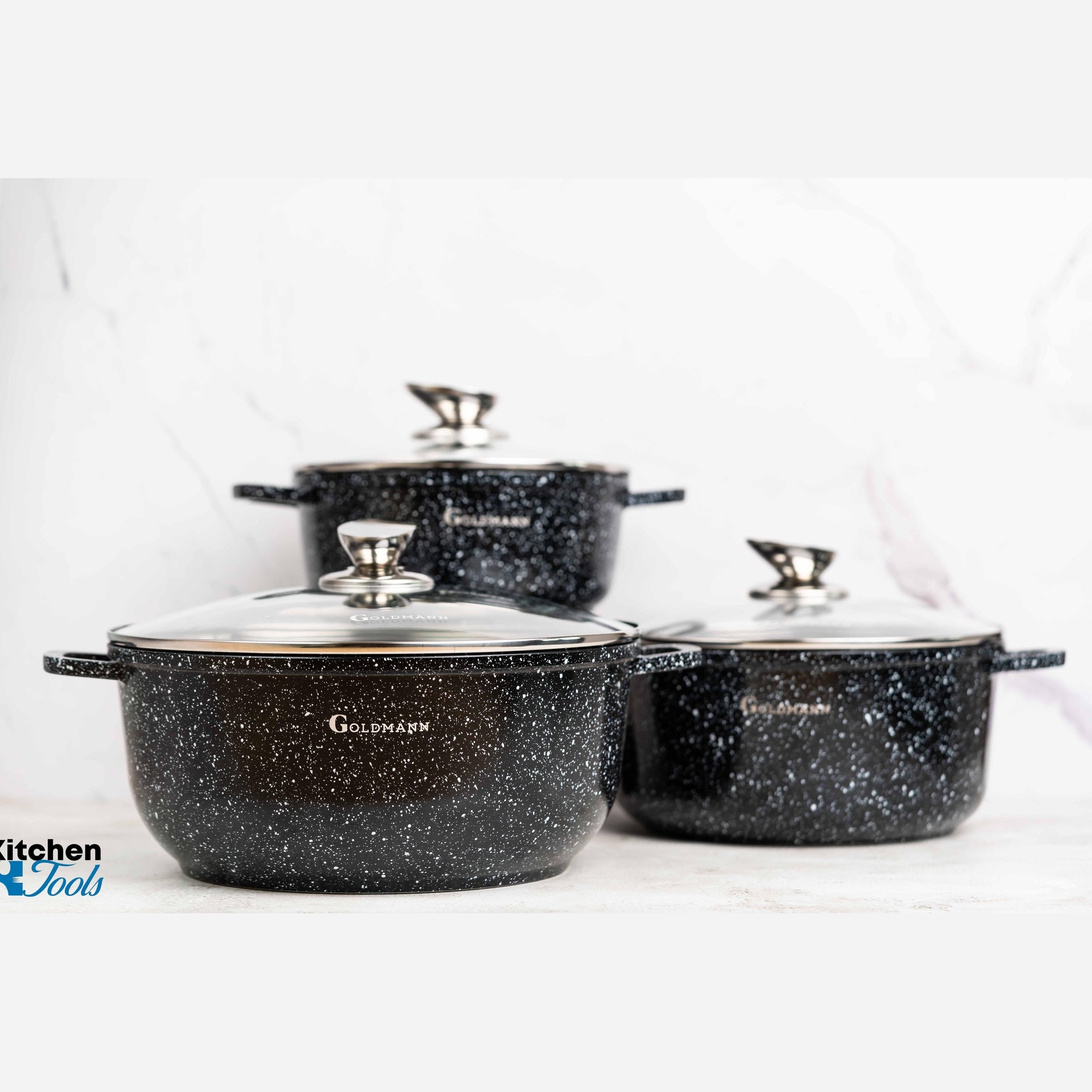 Set 6 Piese Cratite Goldmann - Aspect Marmorat