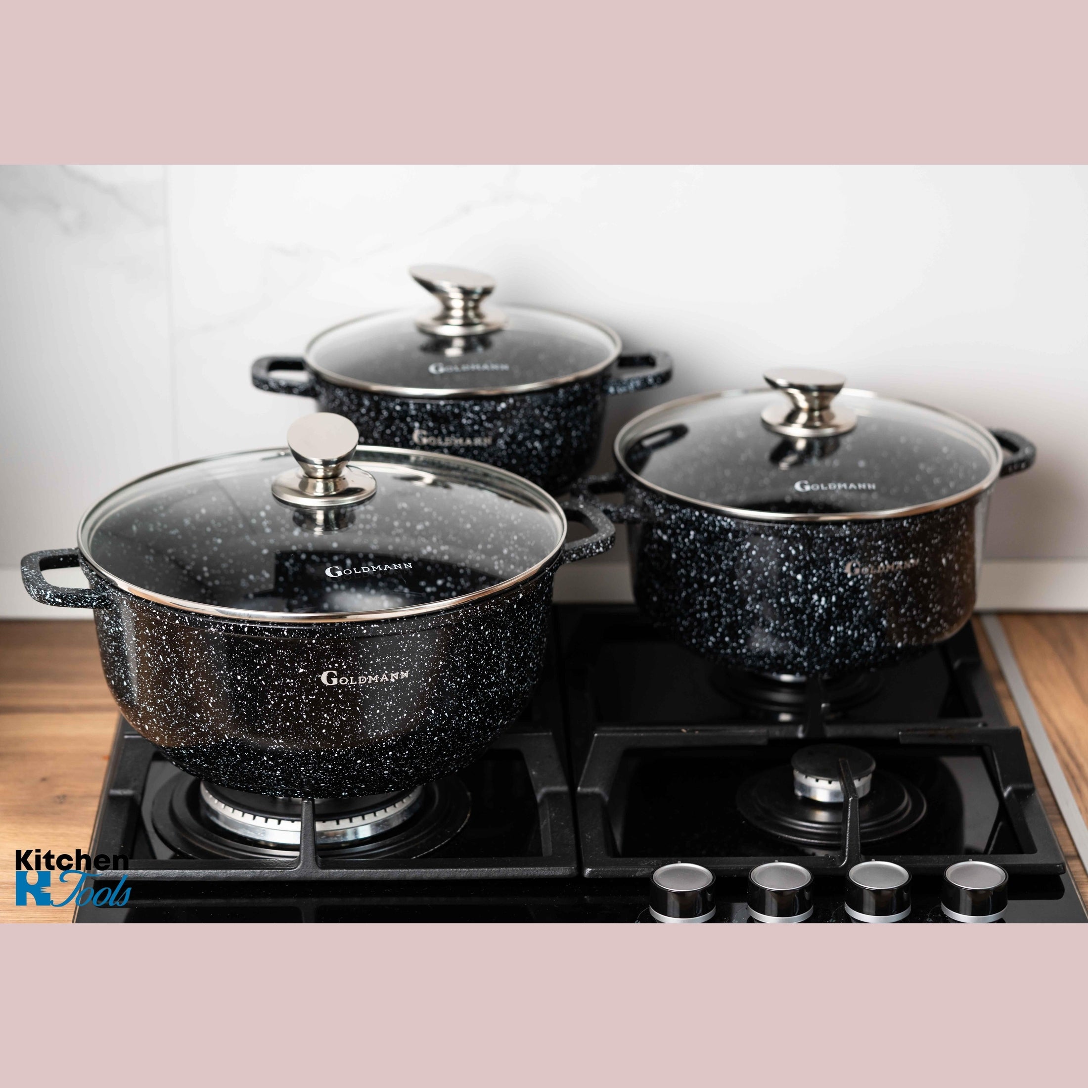 Set 6 Piese Cratite Goldmann - Aspect Marmorat