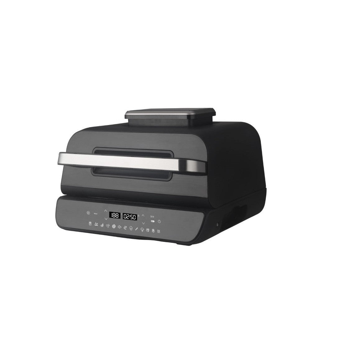 Grătar digital cu aer cald, 4.5 L, 12 programe, negru